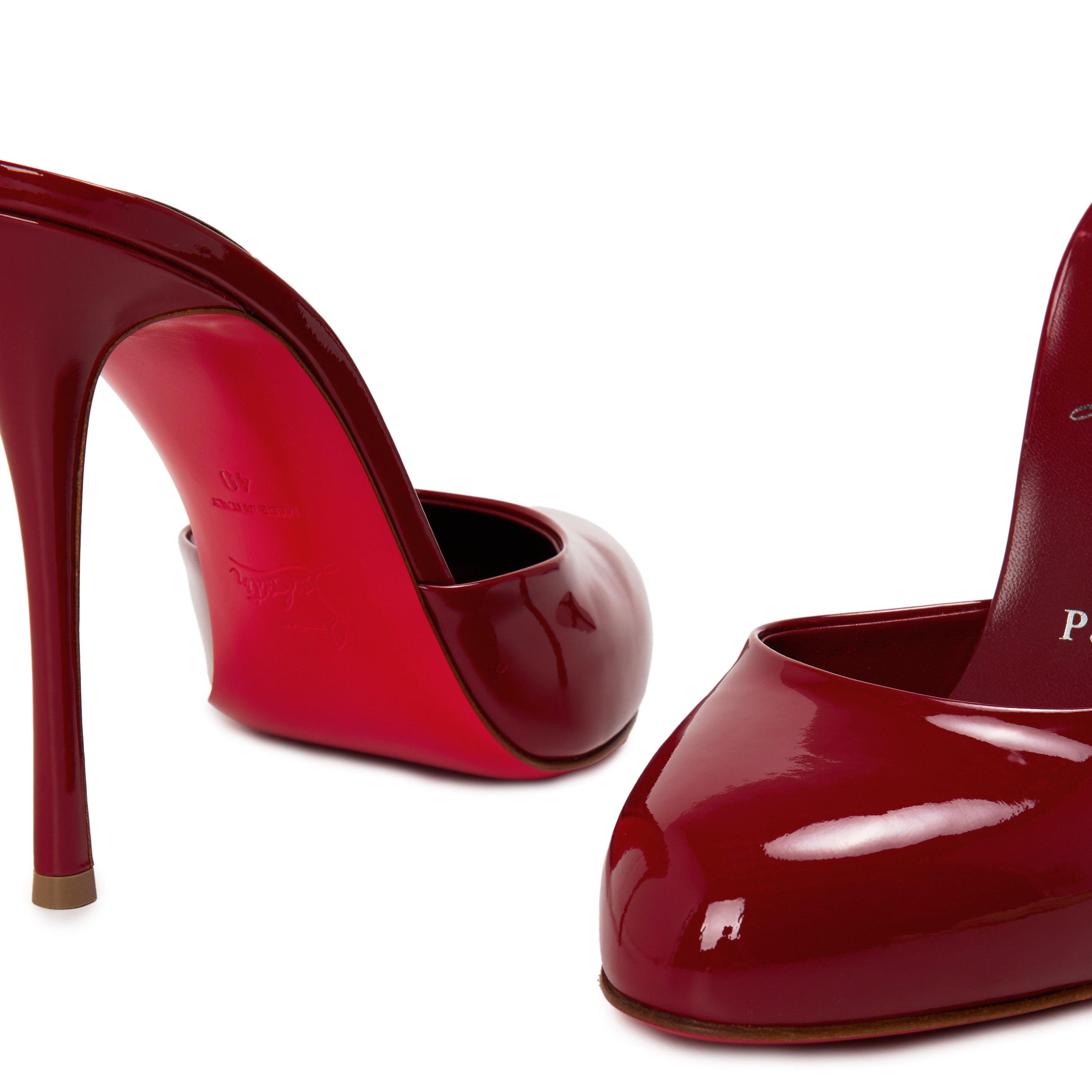 Empire - Christian Louboutin - Women's Dolly 100 Heeled Patent Leather Mules - 5