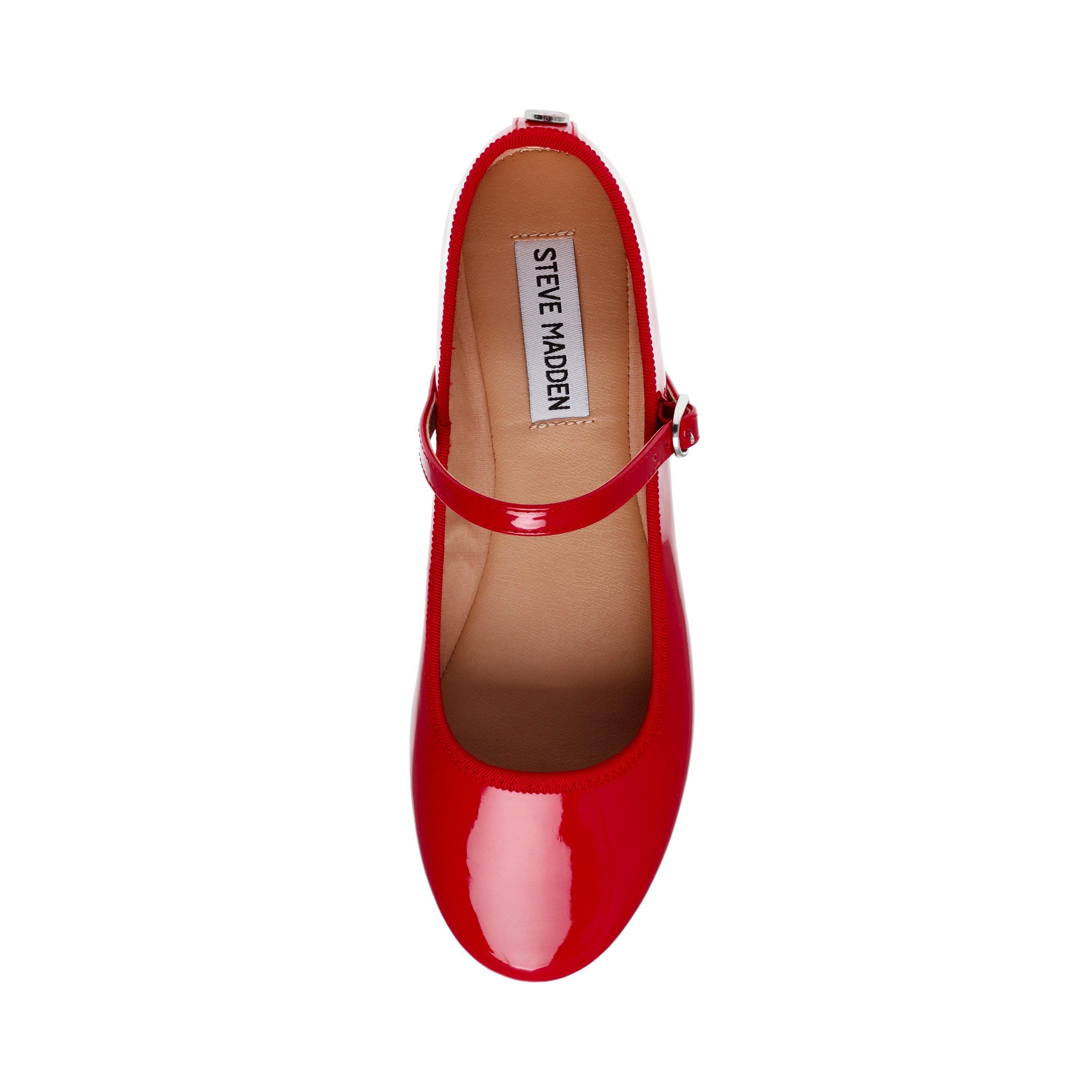 Red Patent - Steve Madden - Women's Vinetta Ballet Pumps - 6