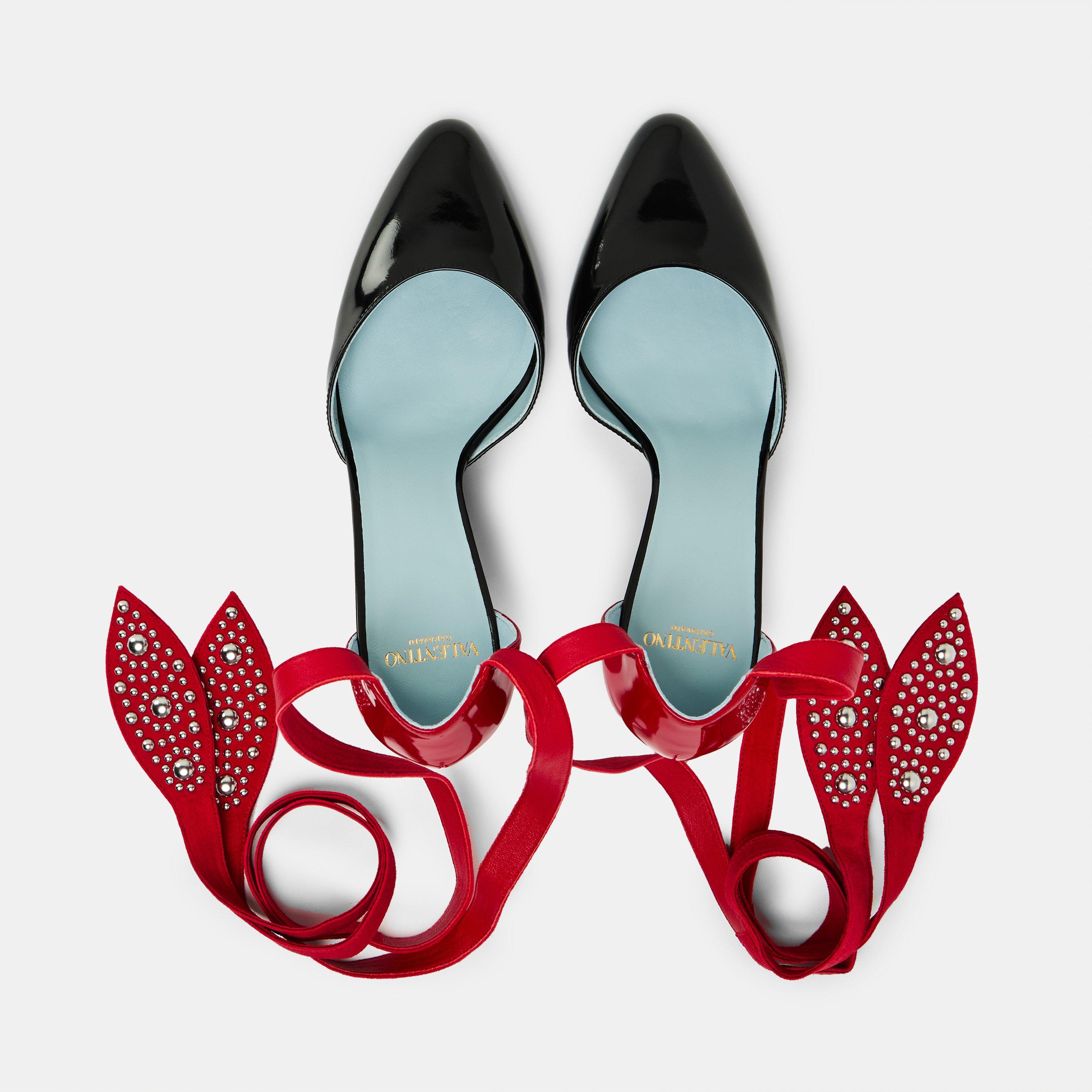 Nero/Rouge - Valentino Garavani - Women's Pointed Toe Stiletto Court Shoes - 4