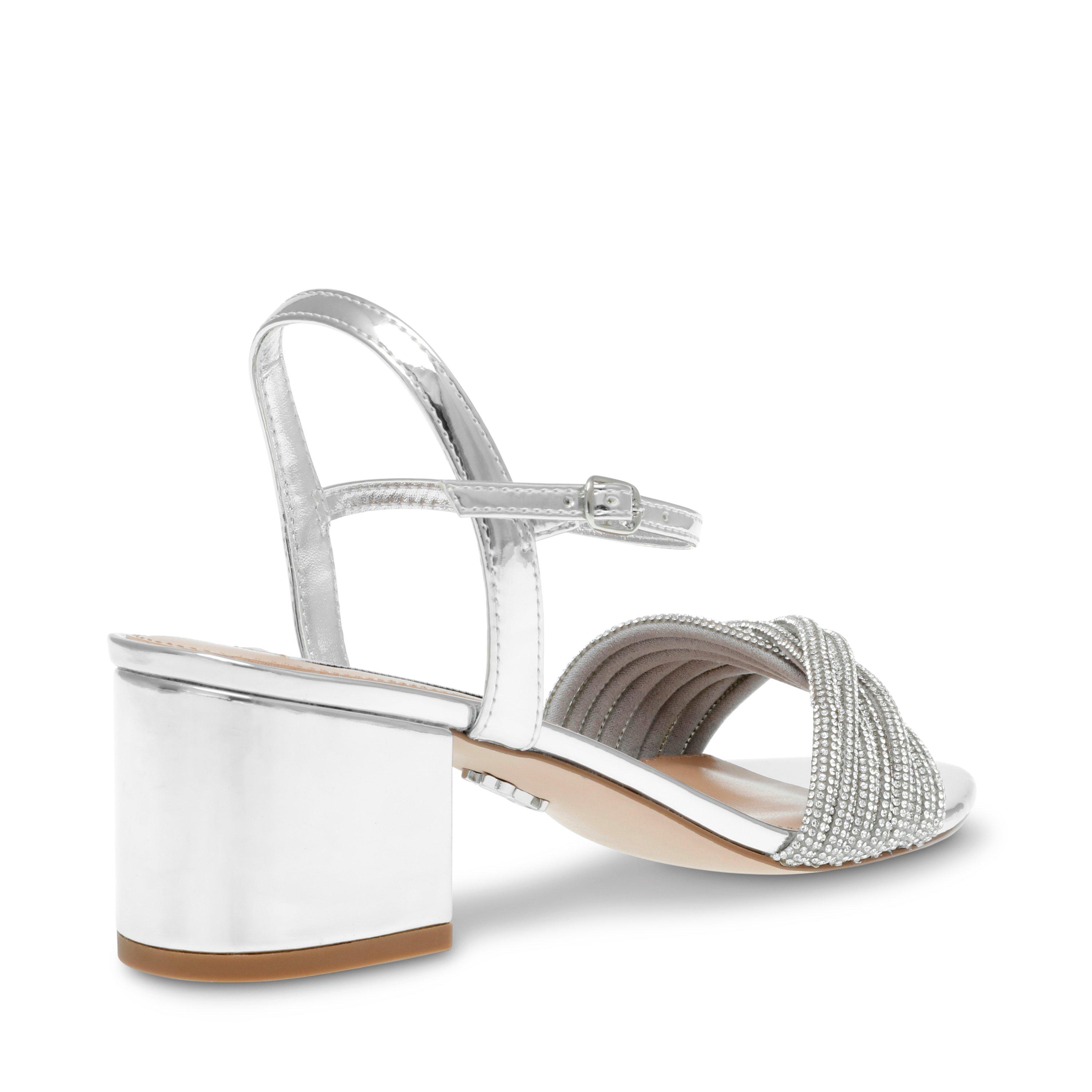 Silber - Steve Madden - Women's Ismeria Block Heel Court Shoes - 3