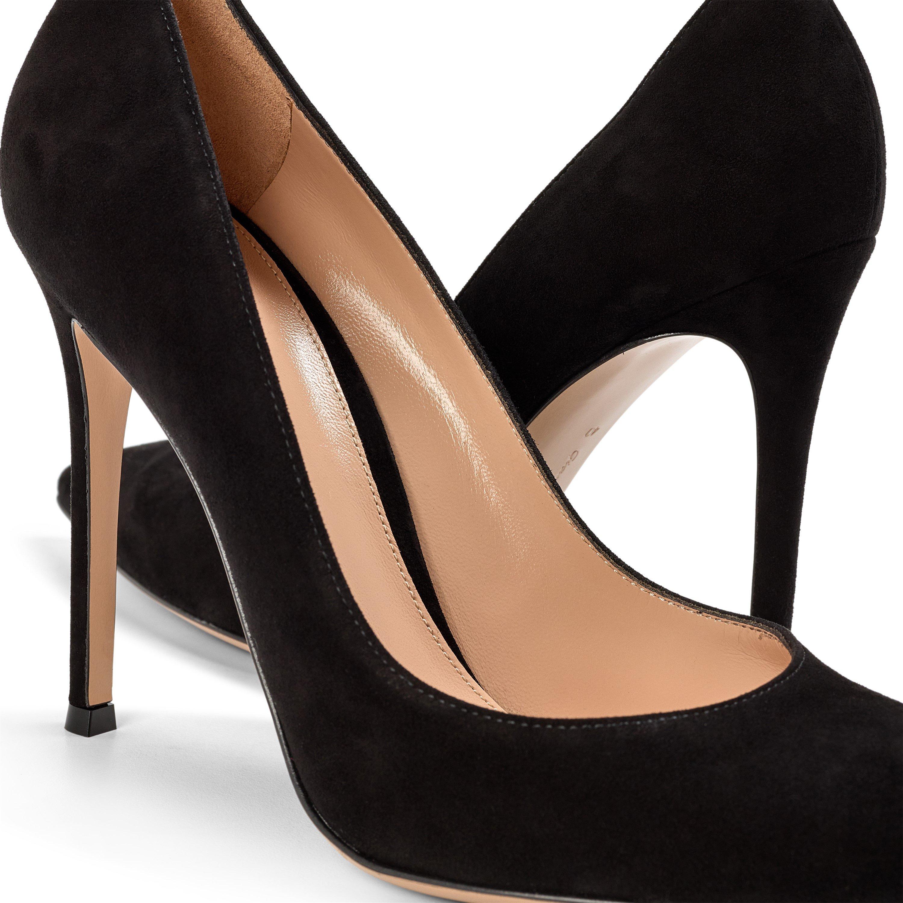 Black - Gianvito Rossi - Women's Camoscio 85h Stiletto Court Shoes - 3