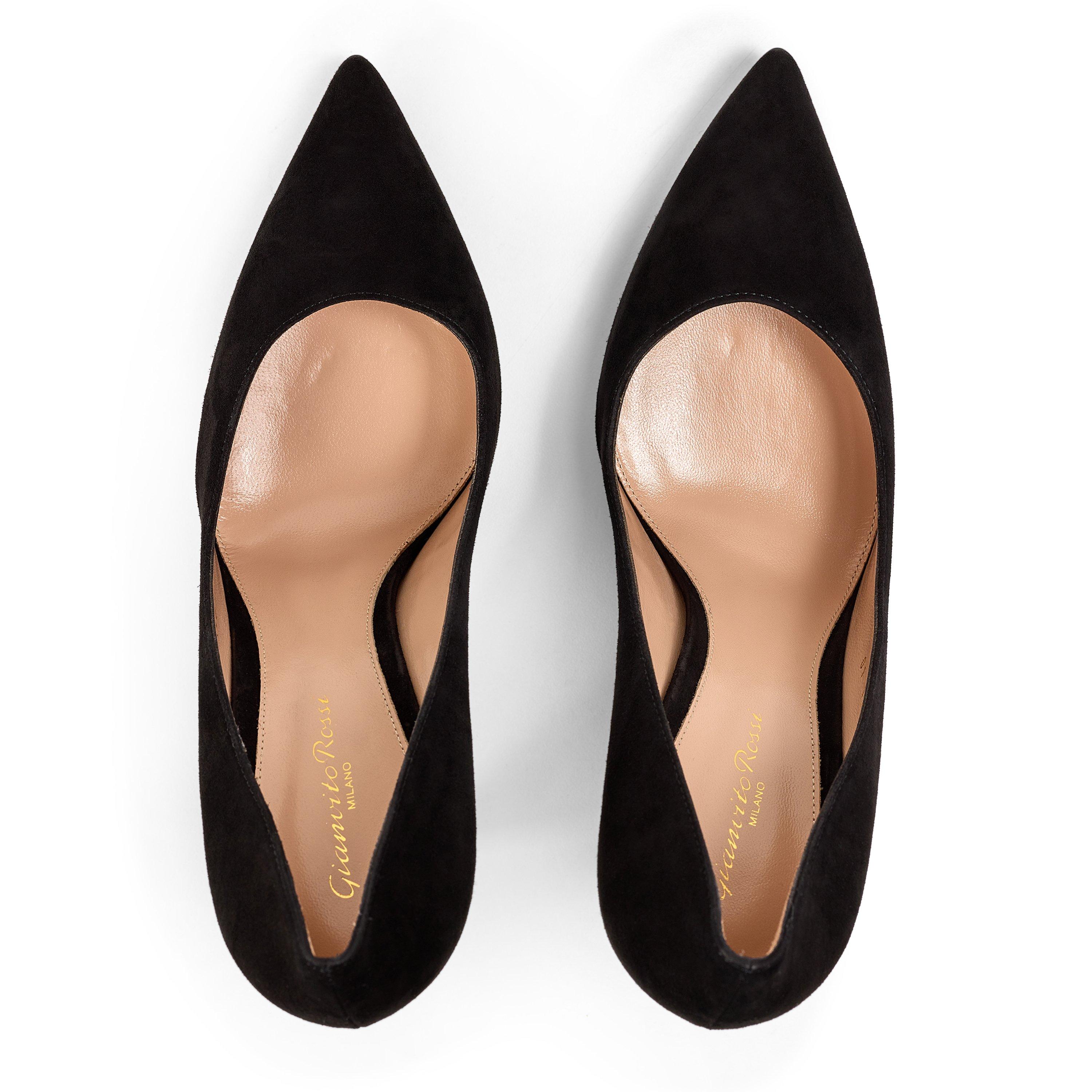 Black - Gianvito Rossi - Women's Camoscio 85h Stiletto Court Shoes - 4