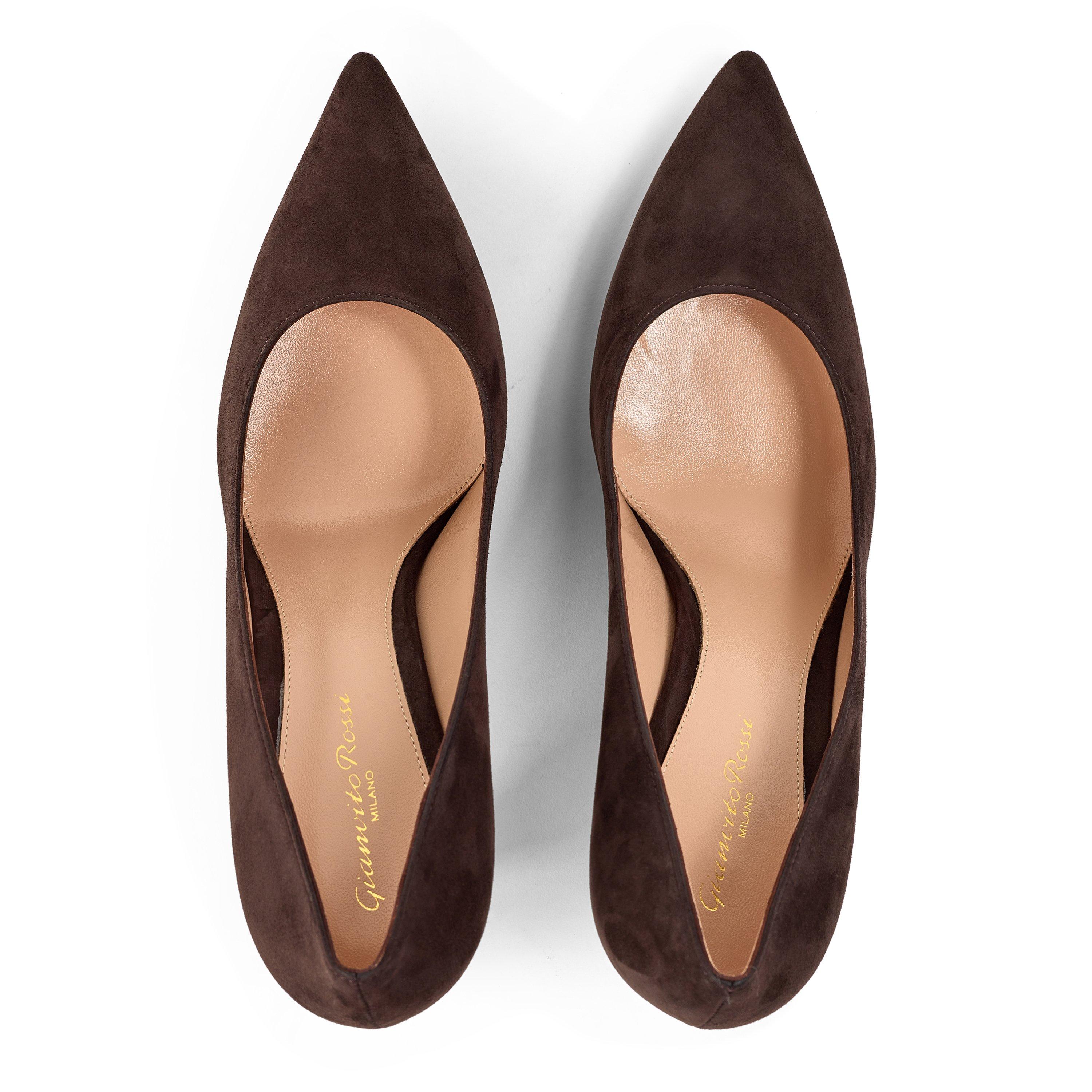Moka - Gianvito Rossi - Women's Camoscio 85h Stiletto Court Shoes - 4