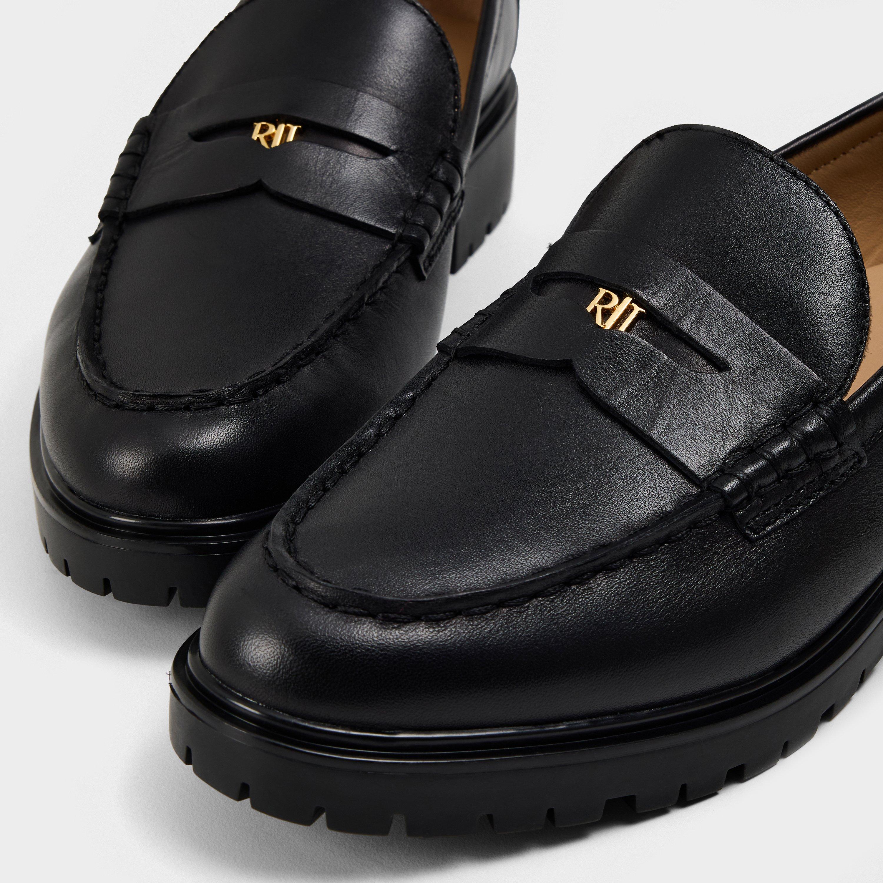 Black - Lauren by Ralph Lauren - Women's Real Leather Marli Loafers - 4