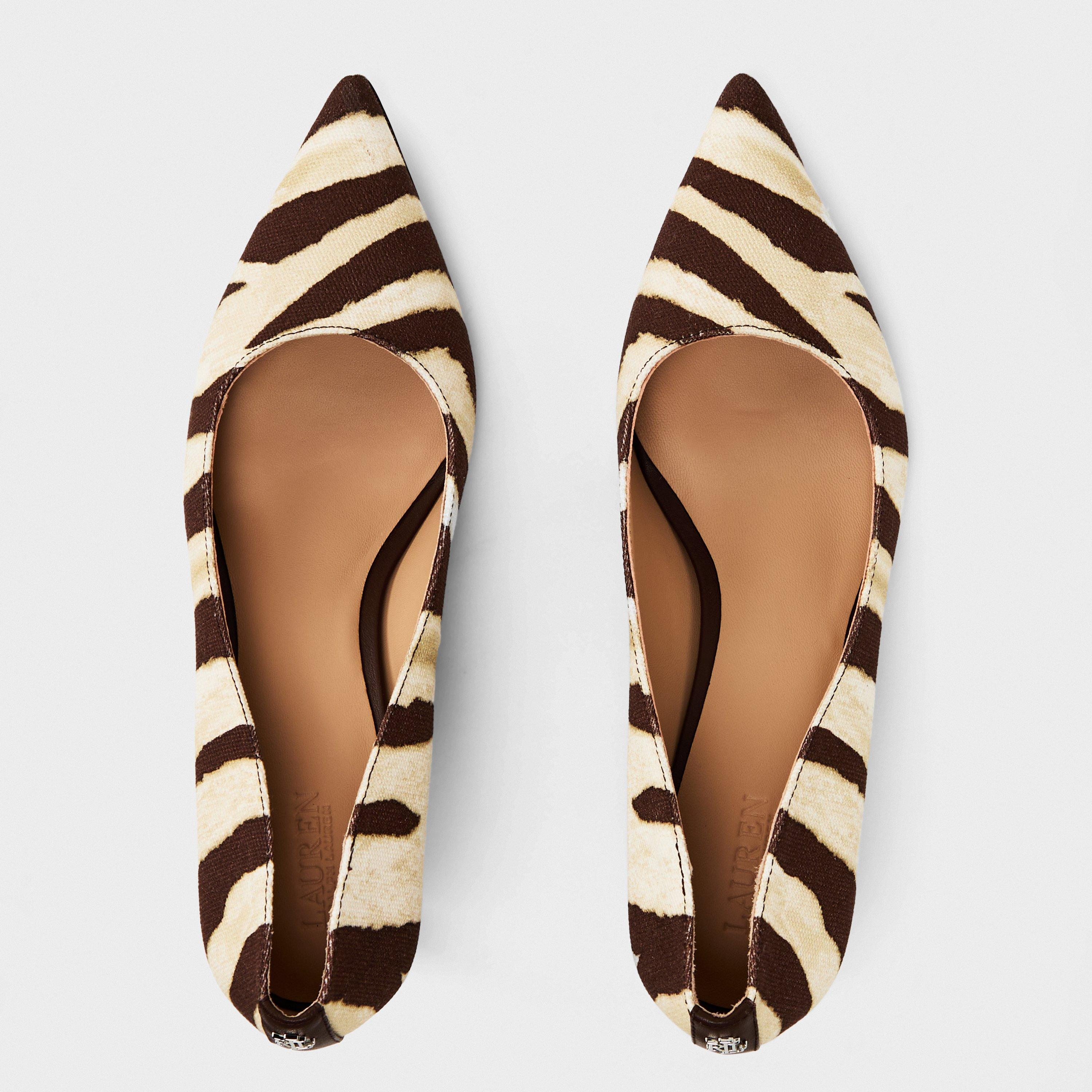 Zebra - Lauren by Ralph Lauren - Women's Real Leather Adrienne Stiletto Court Shoes - 5