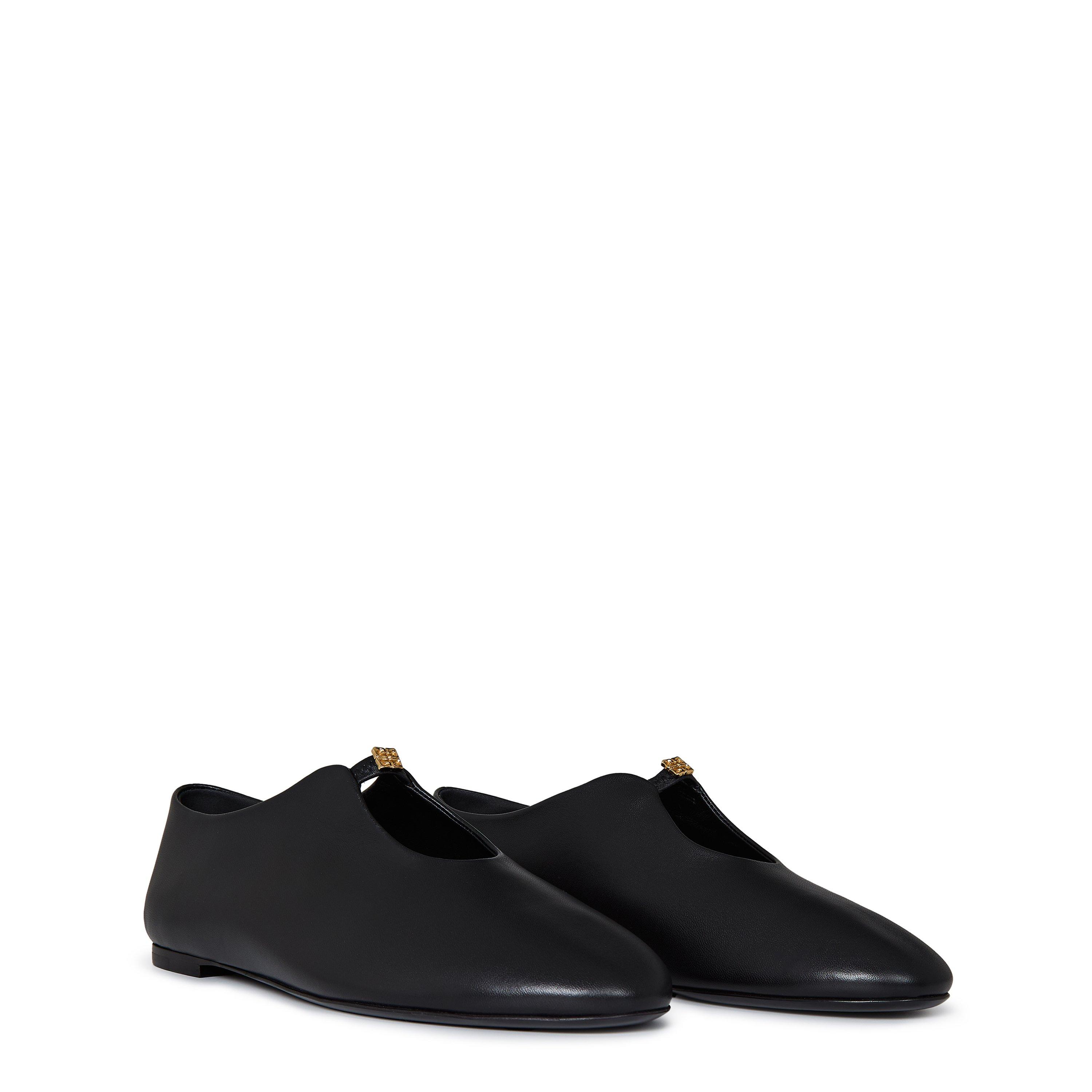 Black - GIVENCHY - Women's Liquid Leather Ballet Pumps - 4