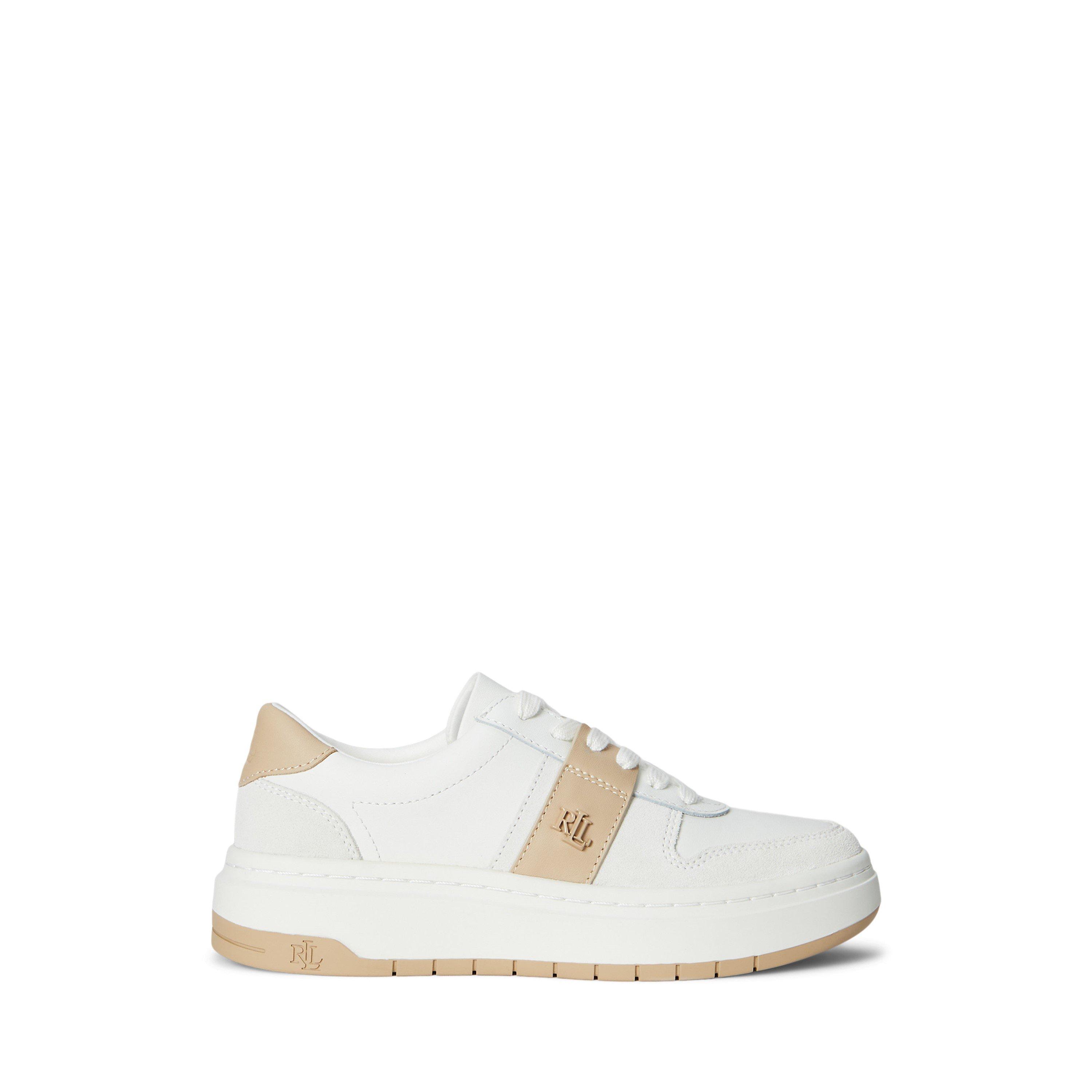 Bian/Snd Dne - Lauren by Ralph Lauren - Women's Harlie Basket Low-Top Trainers - 1