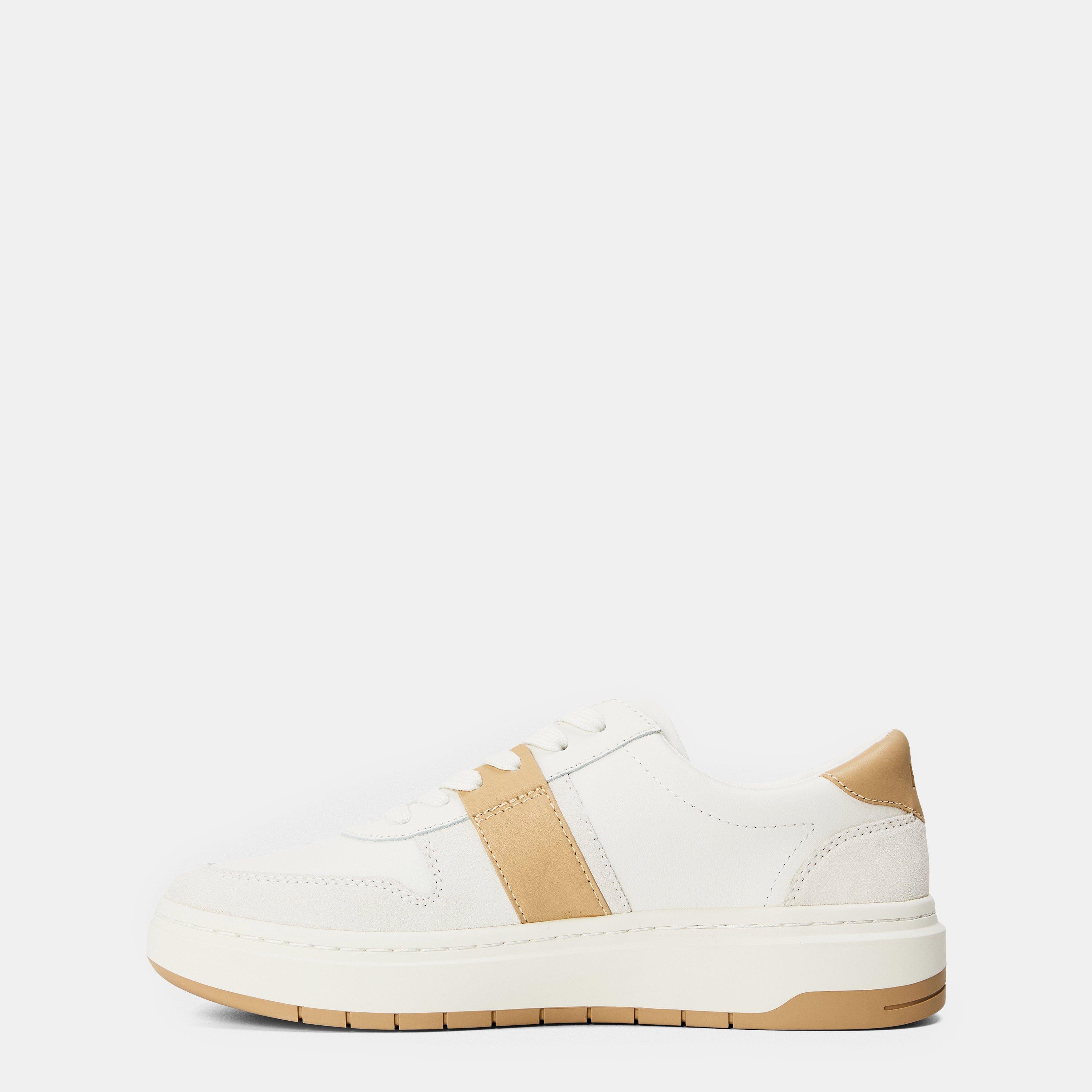 Bian/Snd Dne - Lauren by Ralph Lauren - Women's Real Leather Harlie Basket Low-Top Trainers - 2