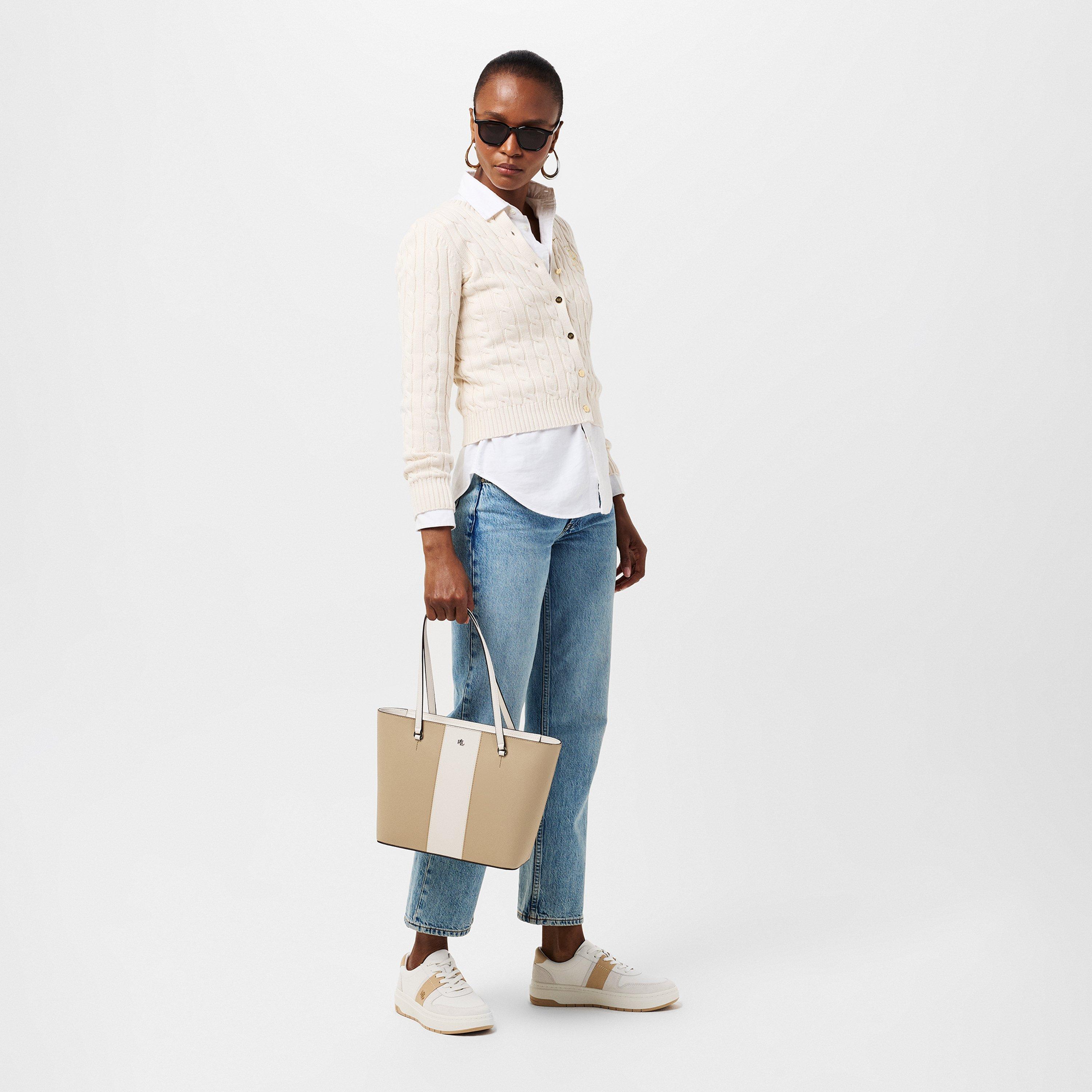 Bian/Snd Dne - Lauren by Ralph Lauren - Women's Real Leather Harlie Basket Low-Top Trainers - 6