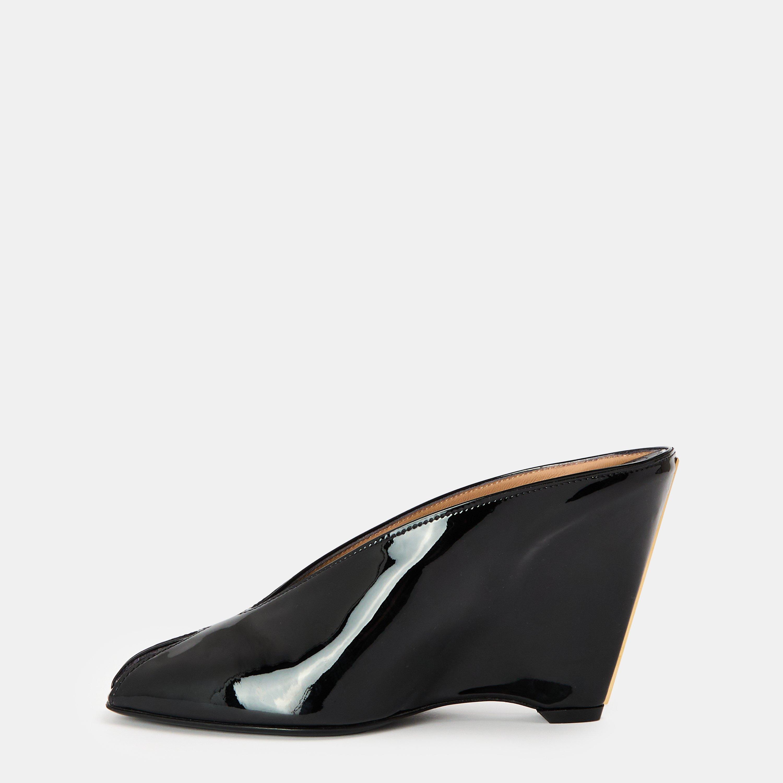 Nero - Ferragamo - Women's Runway Wedge Heeled Sandals - 2