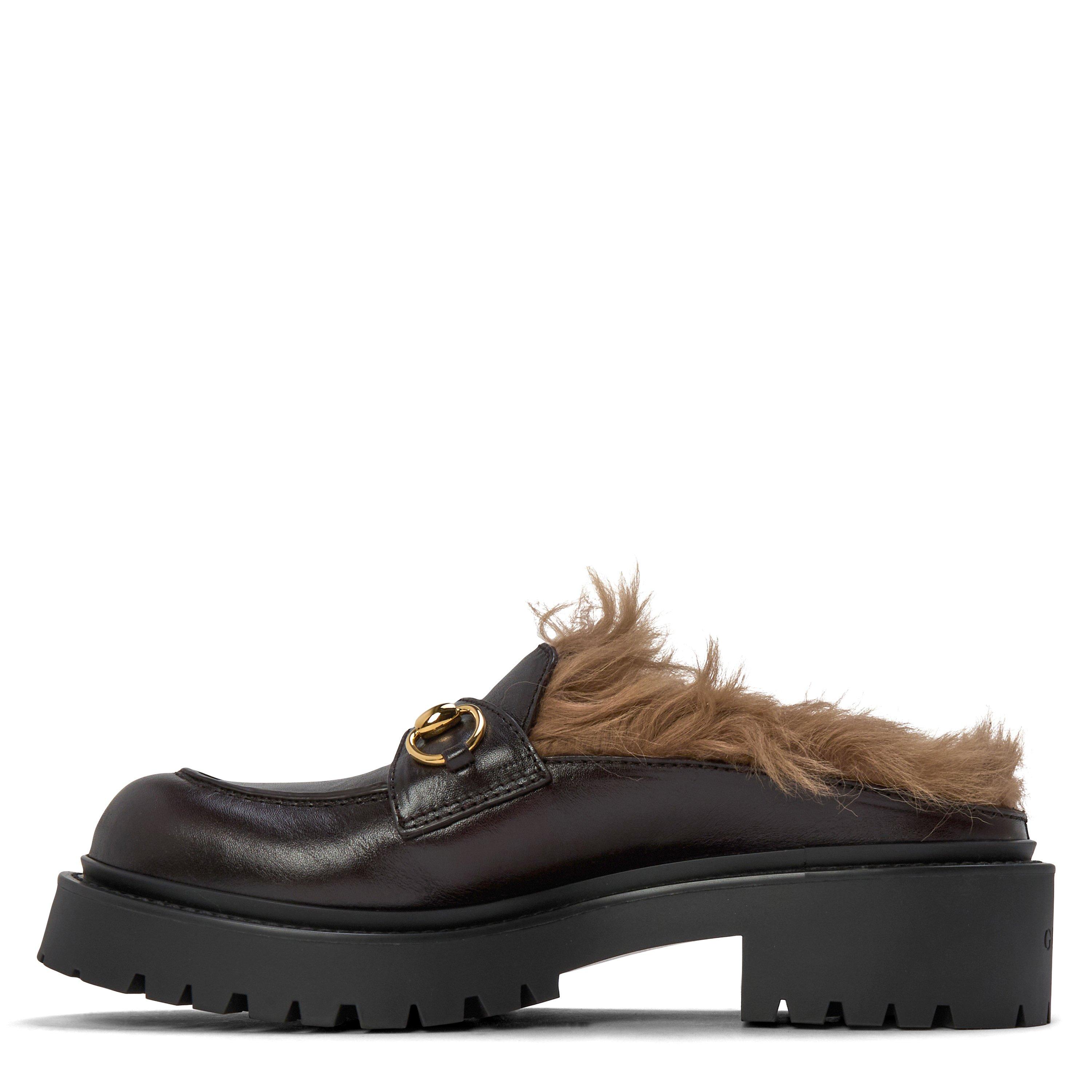Deep Maroon - Gucci - Gucci Rhodi Fur Mule Ld64 - 2