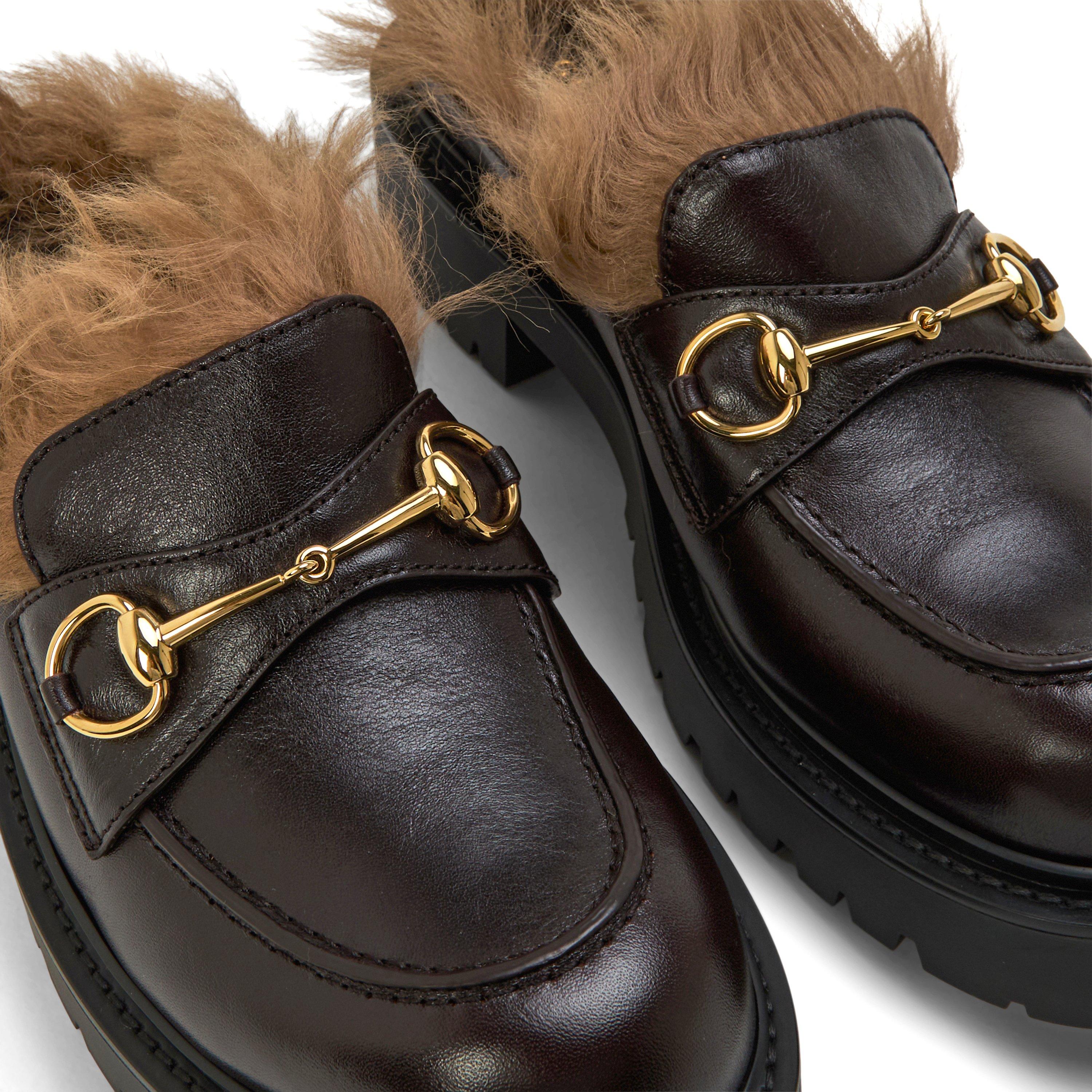 Deep Maroon - Gucci - Gucci Rhodi Fur Mule Ld64 - 3