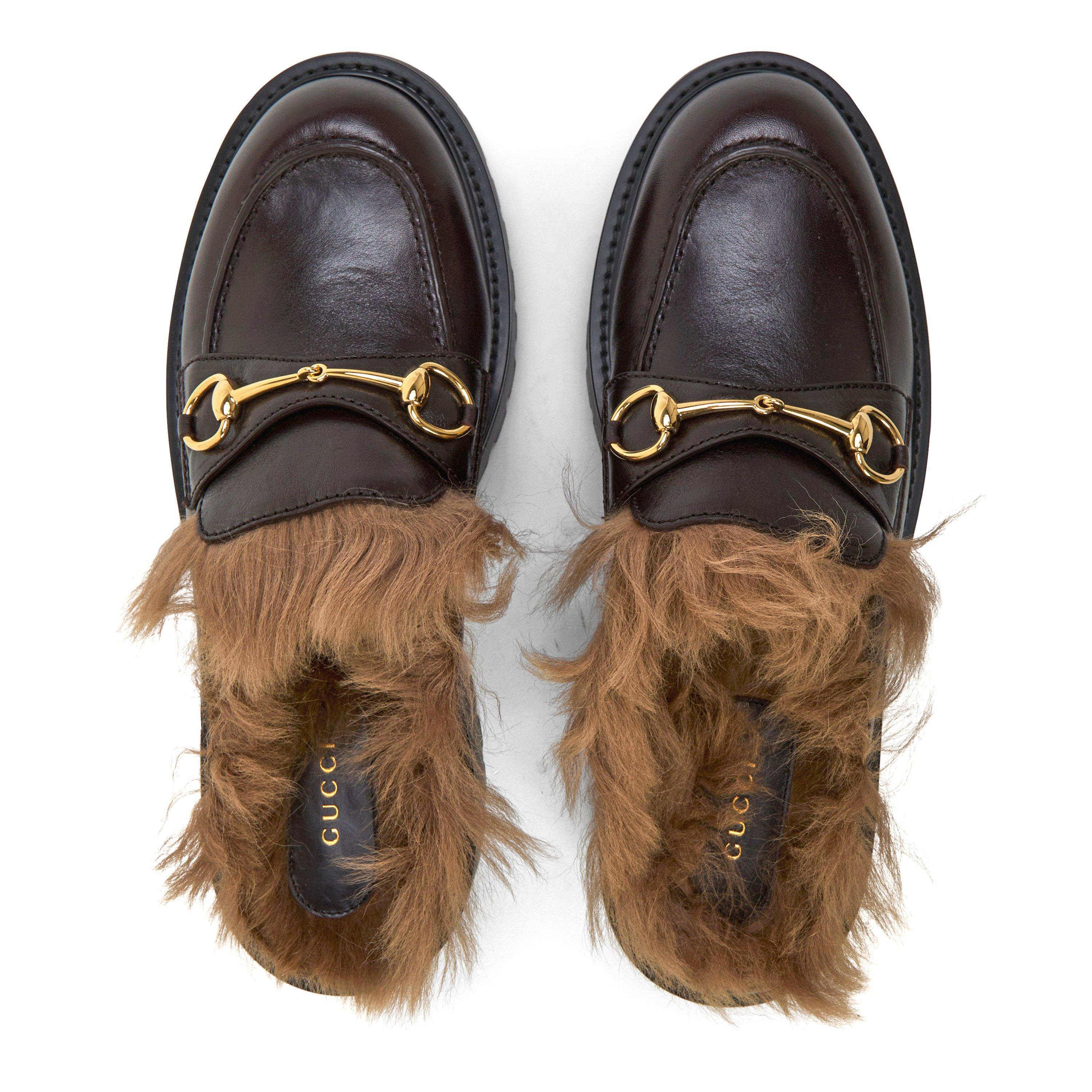 Deep Maroon - Gucci - Gucci Rhodi Fur Mule Ld64 - 4