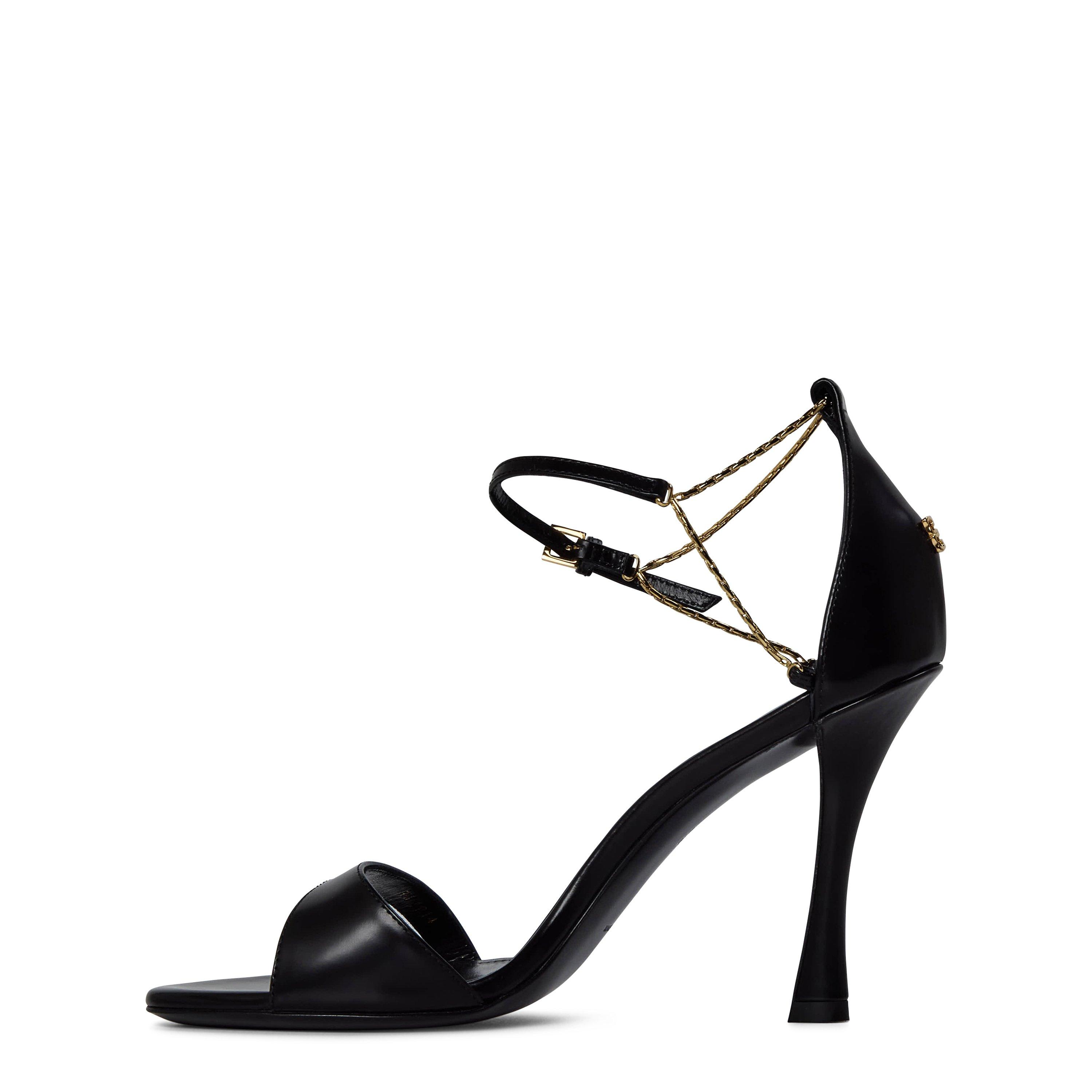 Black/Golden - GIVENCHY - Women's Liquid Heeled Sandals - 2