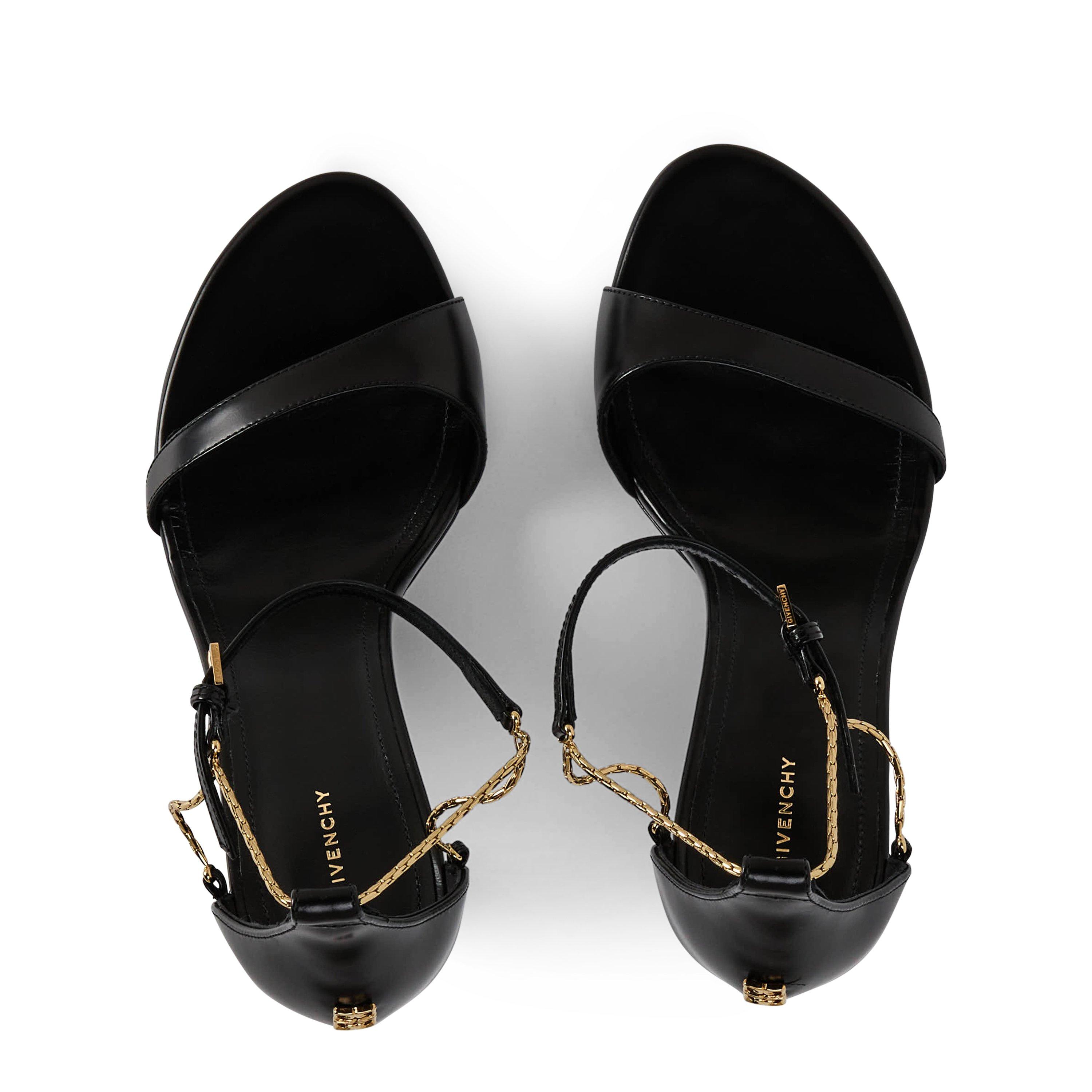 Black/Golden - GIVENCHY - Women's Liquid Heeled Sandals - 5