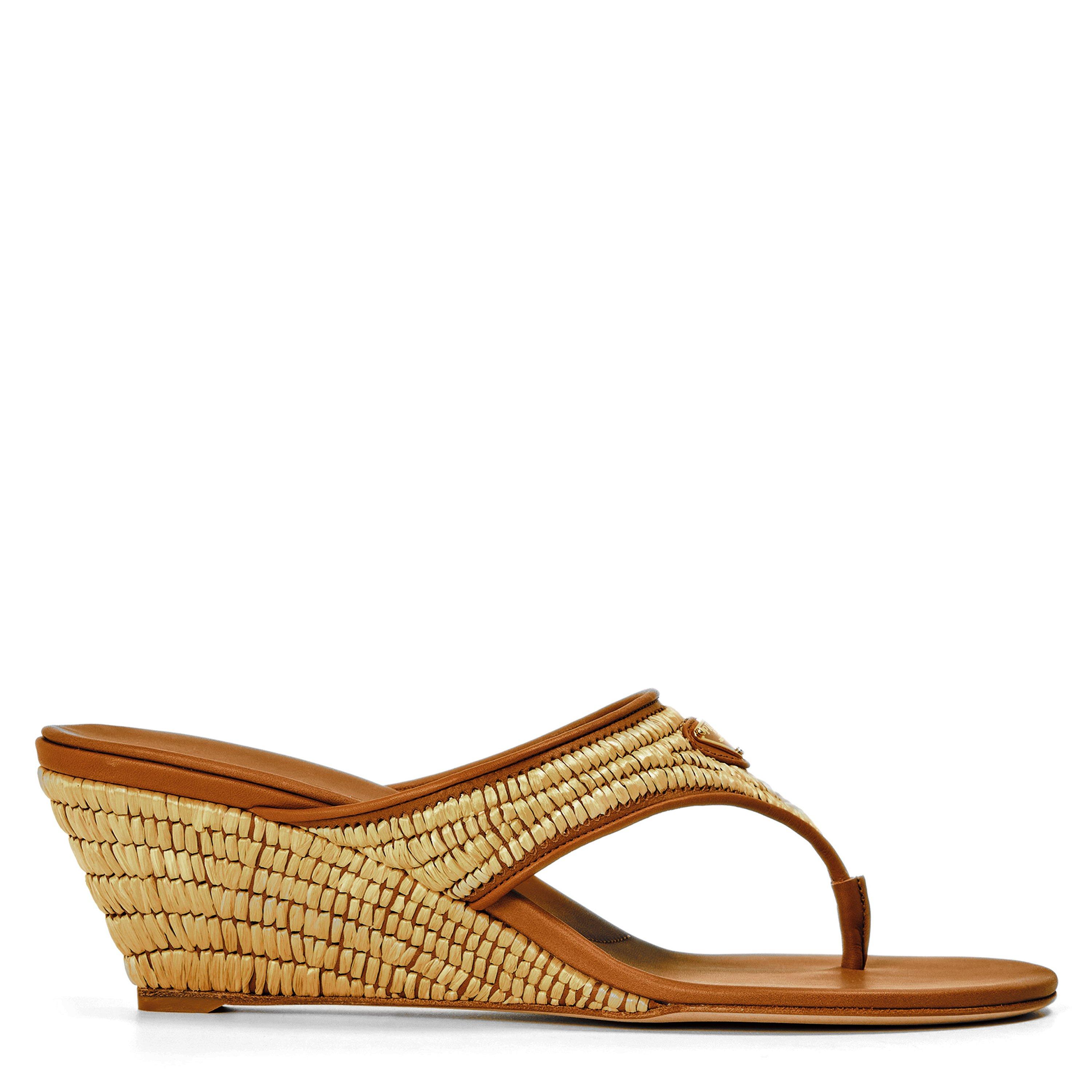 Naturale - Prada - Prada Rafia Wedge Ld61 - 1