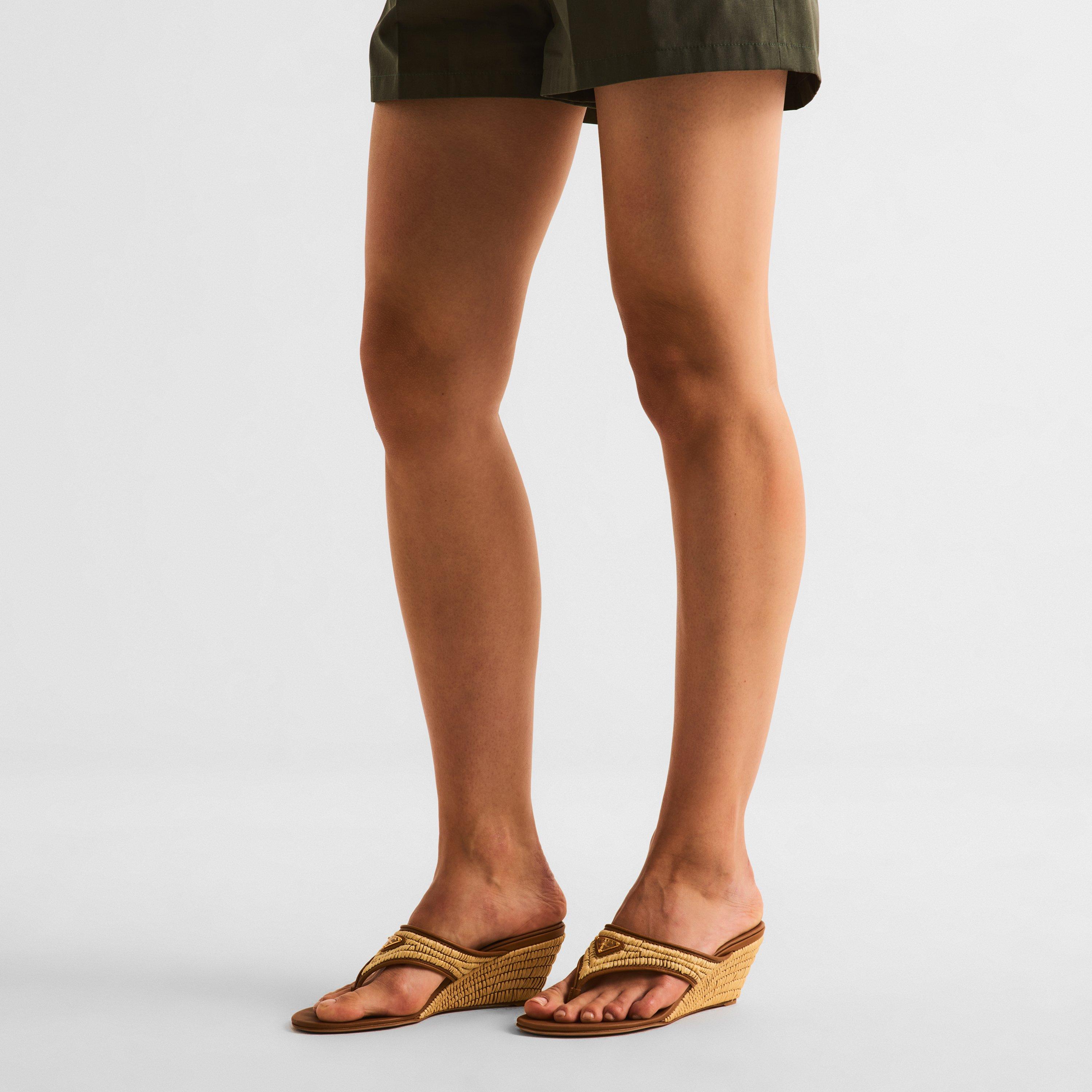 Naturale - Prada - Prada Rafia Wedge Ld61 - 3