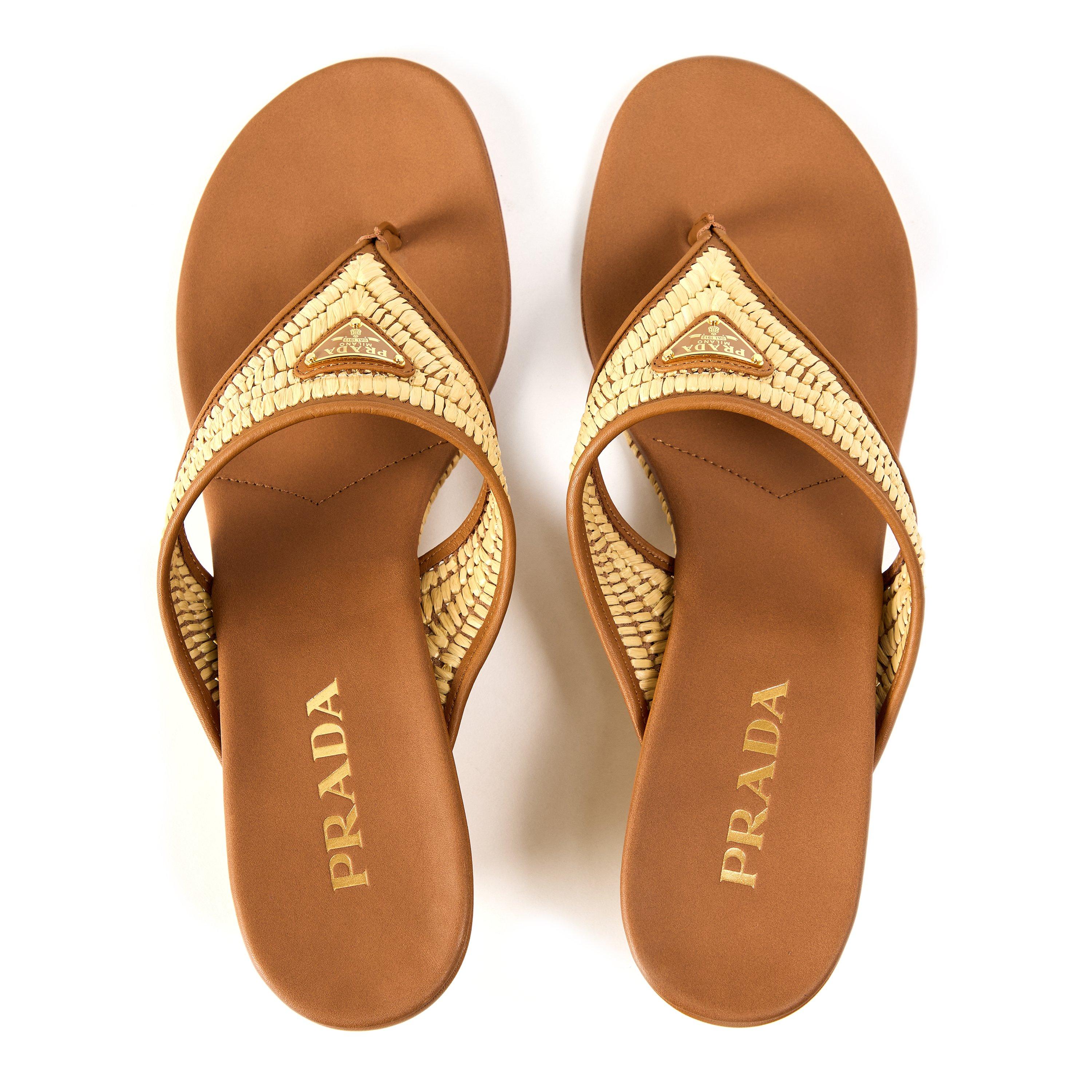 Naturale - Prada - Prada Rafia Wedge Ld61 - 4