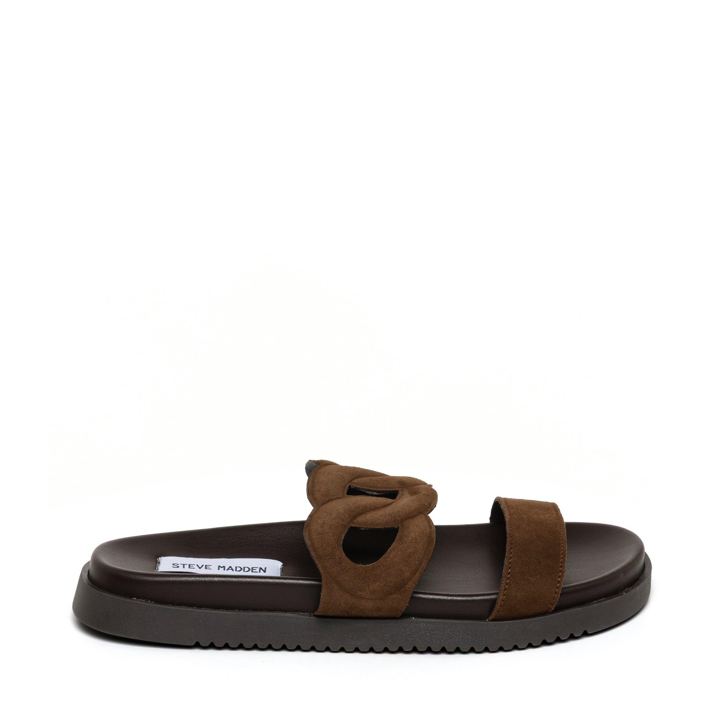 Steve Madden Women's Myrtle Flat Sandals - Chocolate Brown - Size 6 (39)