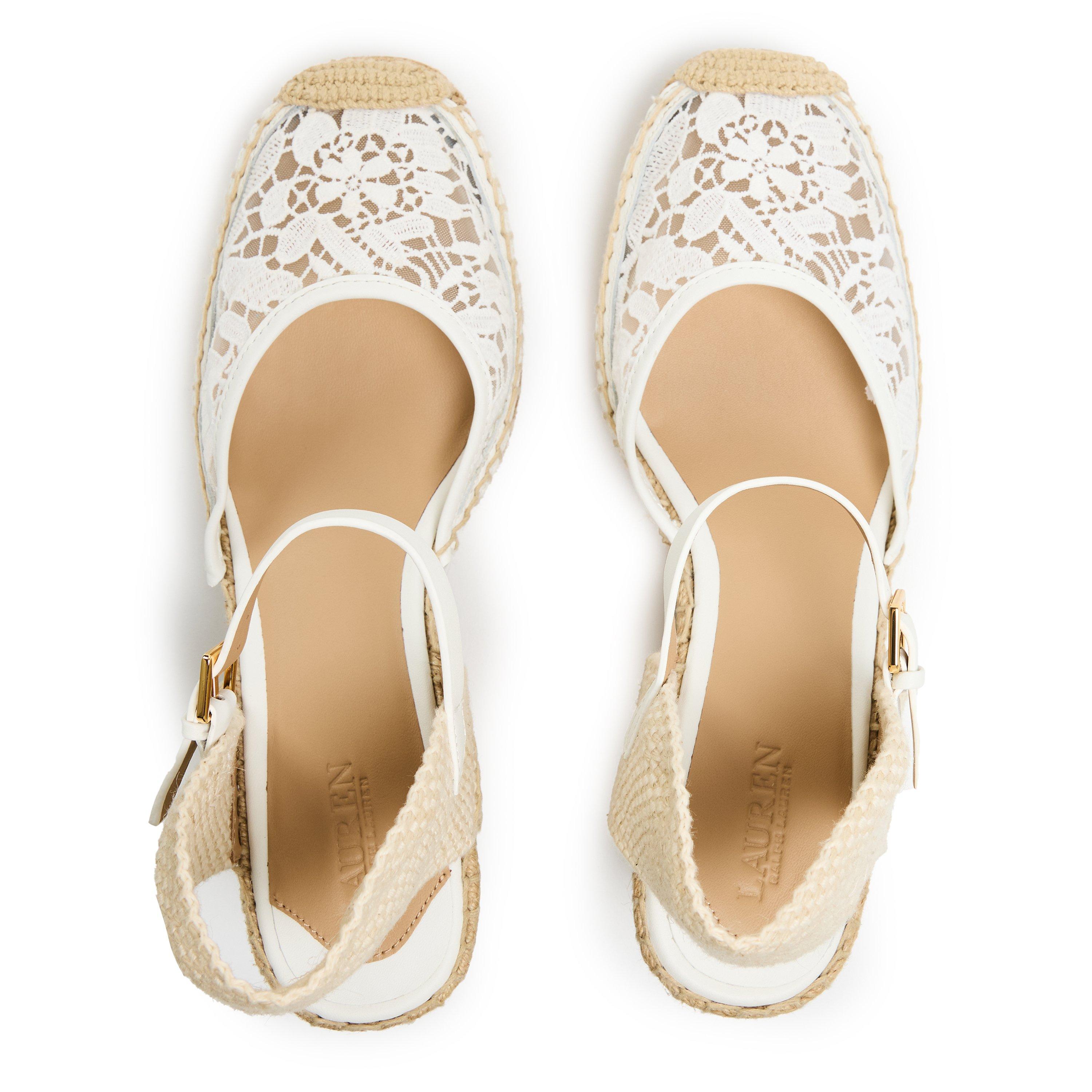 Snow White - Lauren by Ralph Lauren - Women's Wedge Heel Sandals - 6