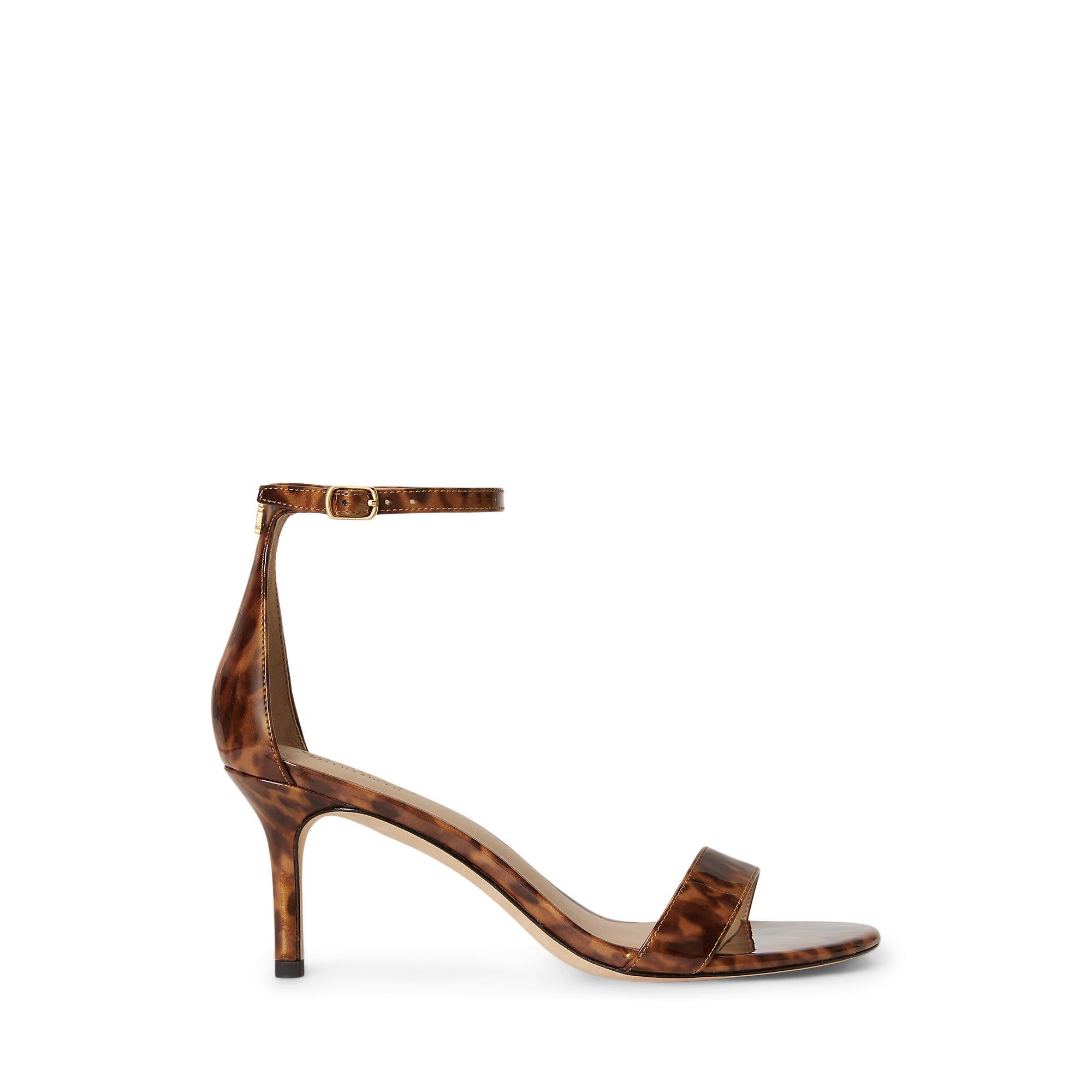 Brown Multi - Lauren by Ralph Lauren - Women's Allie Mid Heeled Sandals - 1
