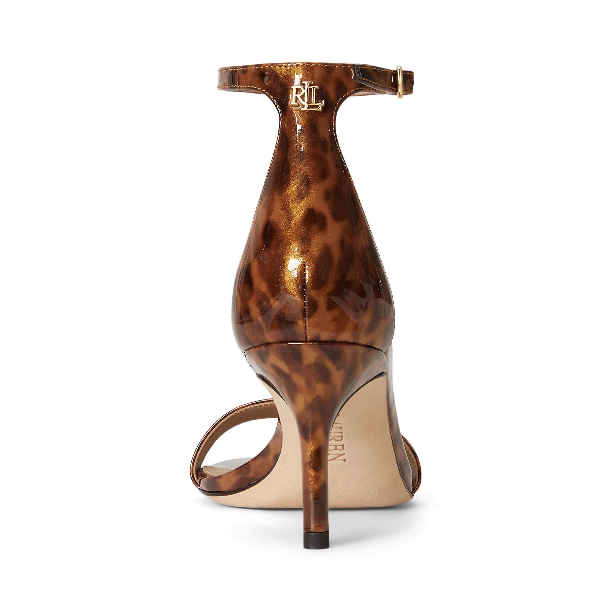 Brown Multi - Lauren by Ralph Lauren - Women's Allie Mid Heeled Sandals - 5