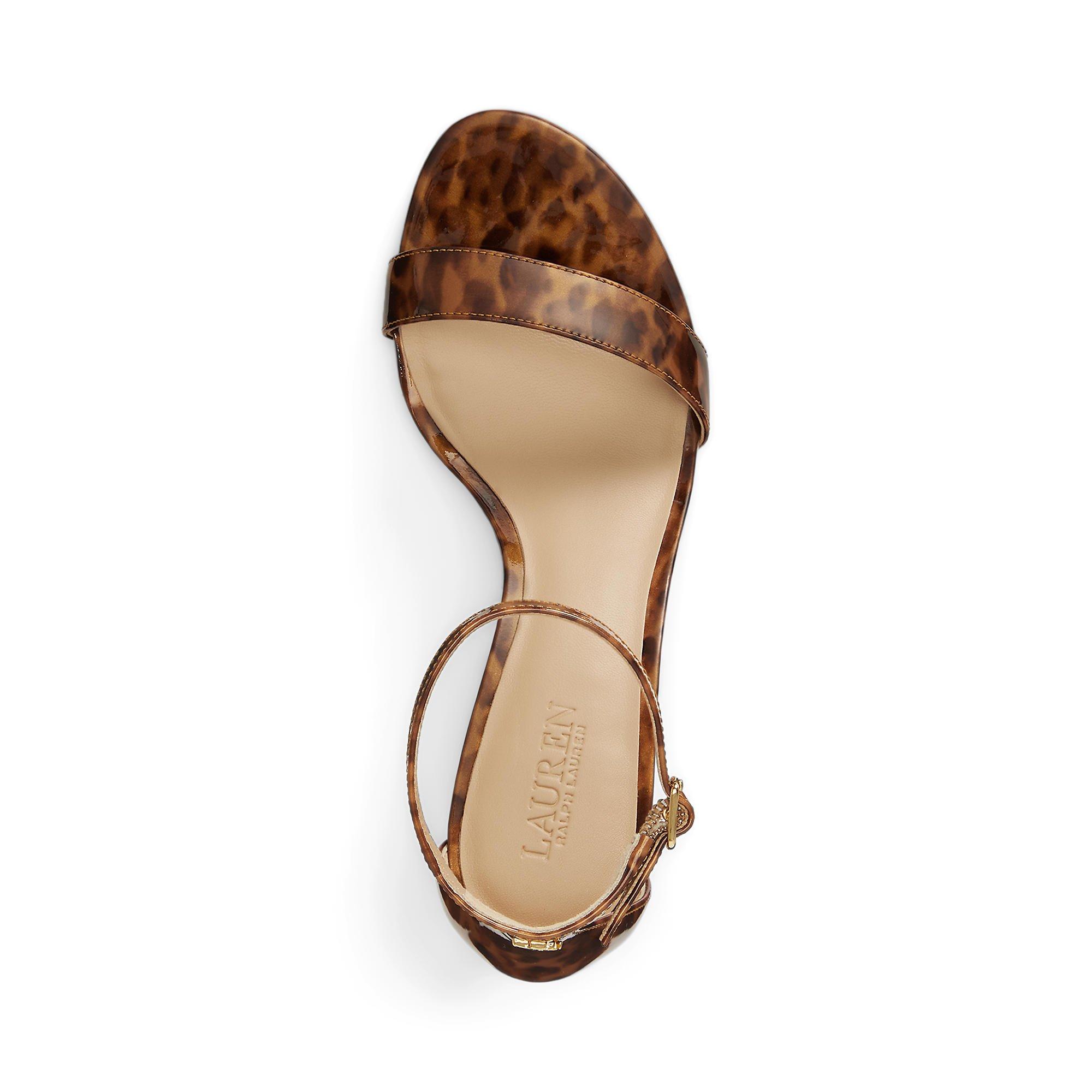 Brown Multi - Lauren by Ralph Lauren - Women's Allie Mid Heeled Sandals - 6