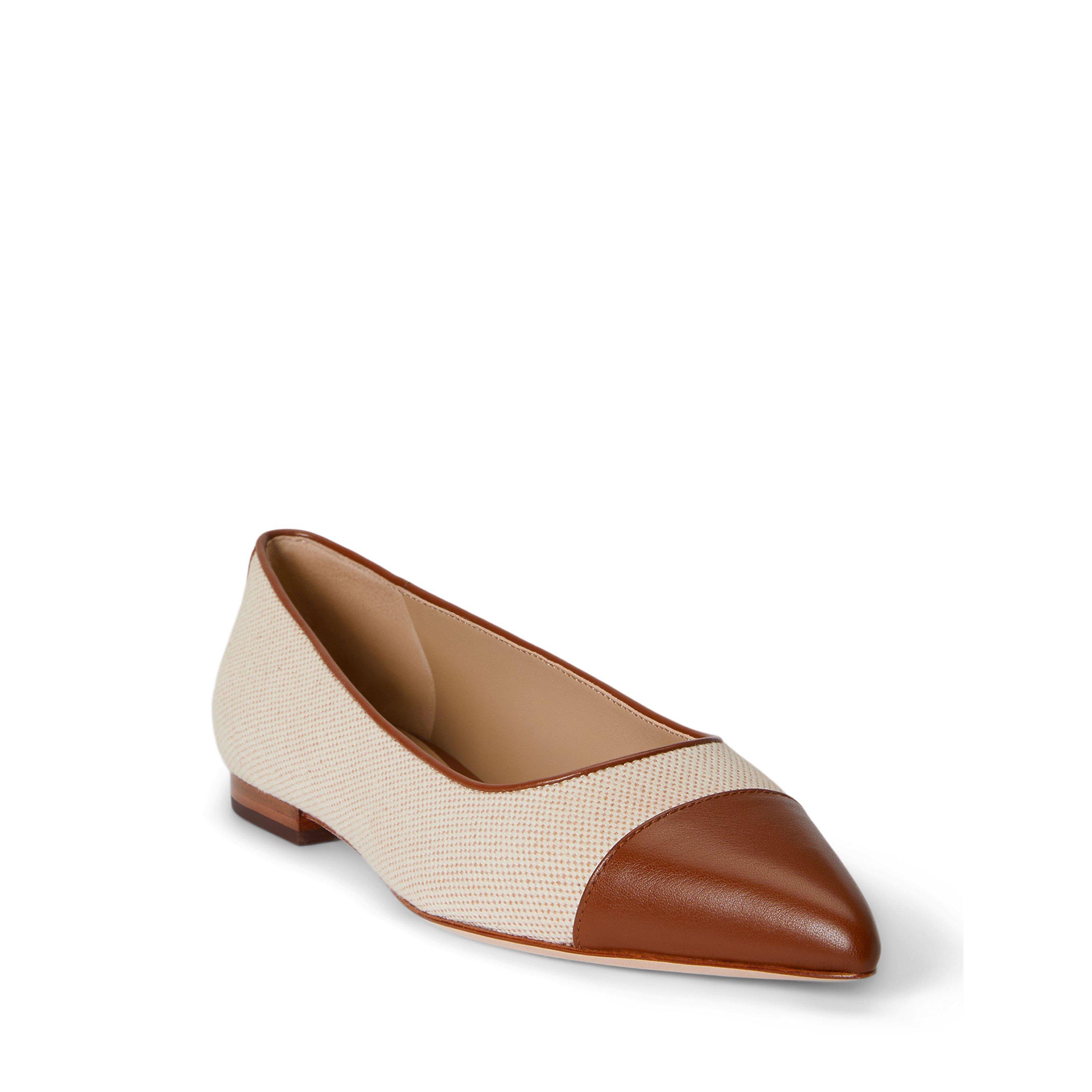 Natural/Tan - Lauren by Ralph Lauren - Women's Ballet Pumps - 2