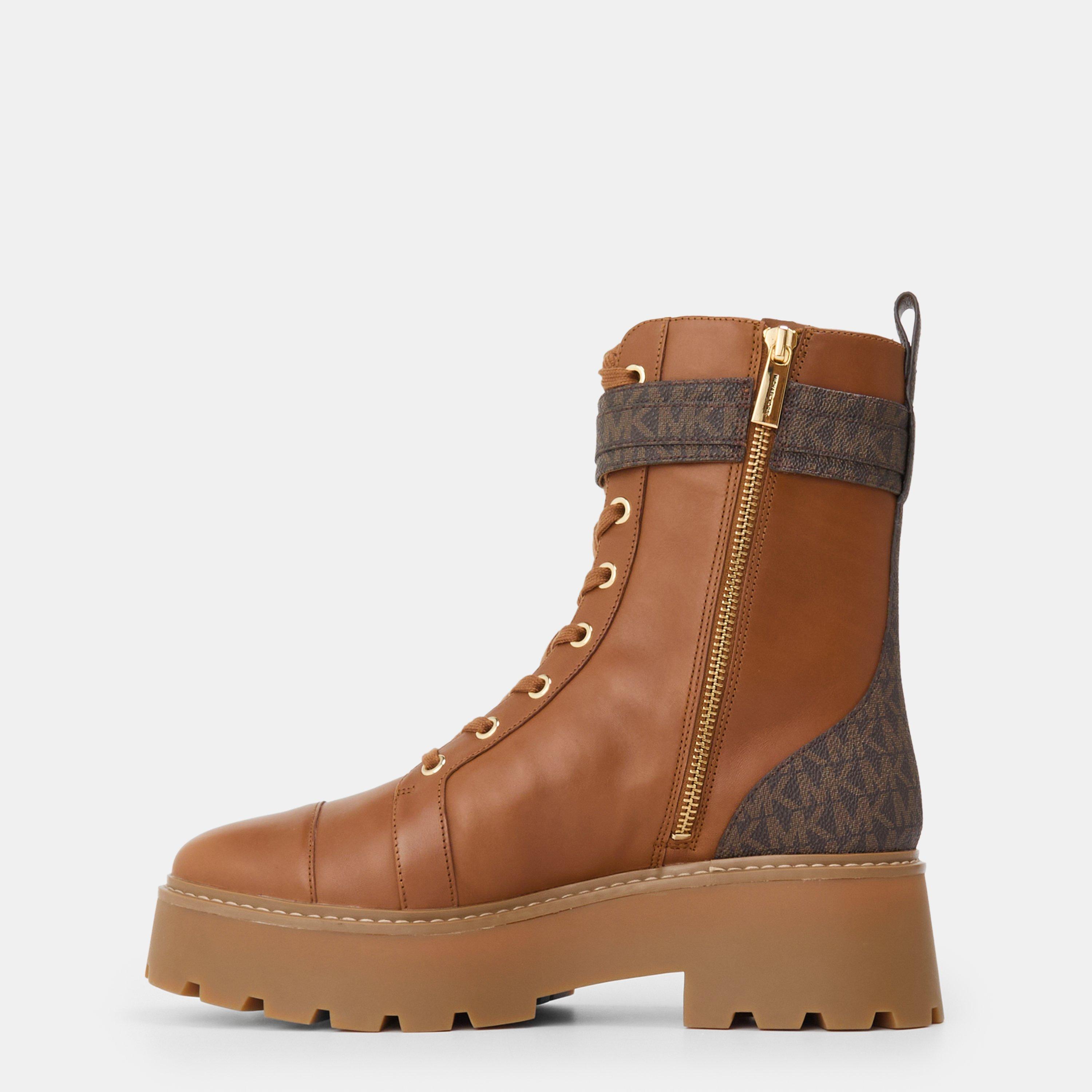 Brn Luggage - MICHAEL Michael Kors - Women's Biker Boots - 2