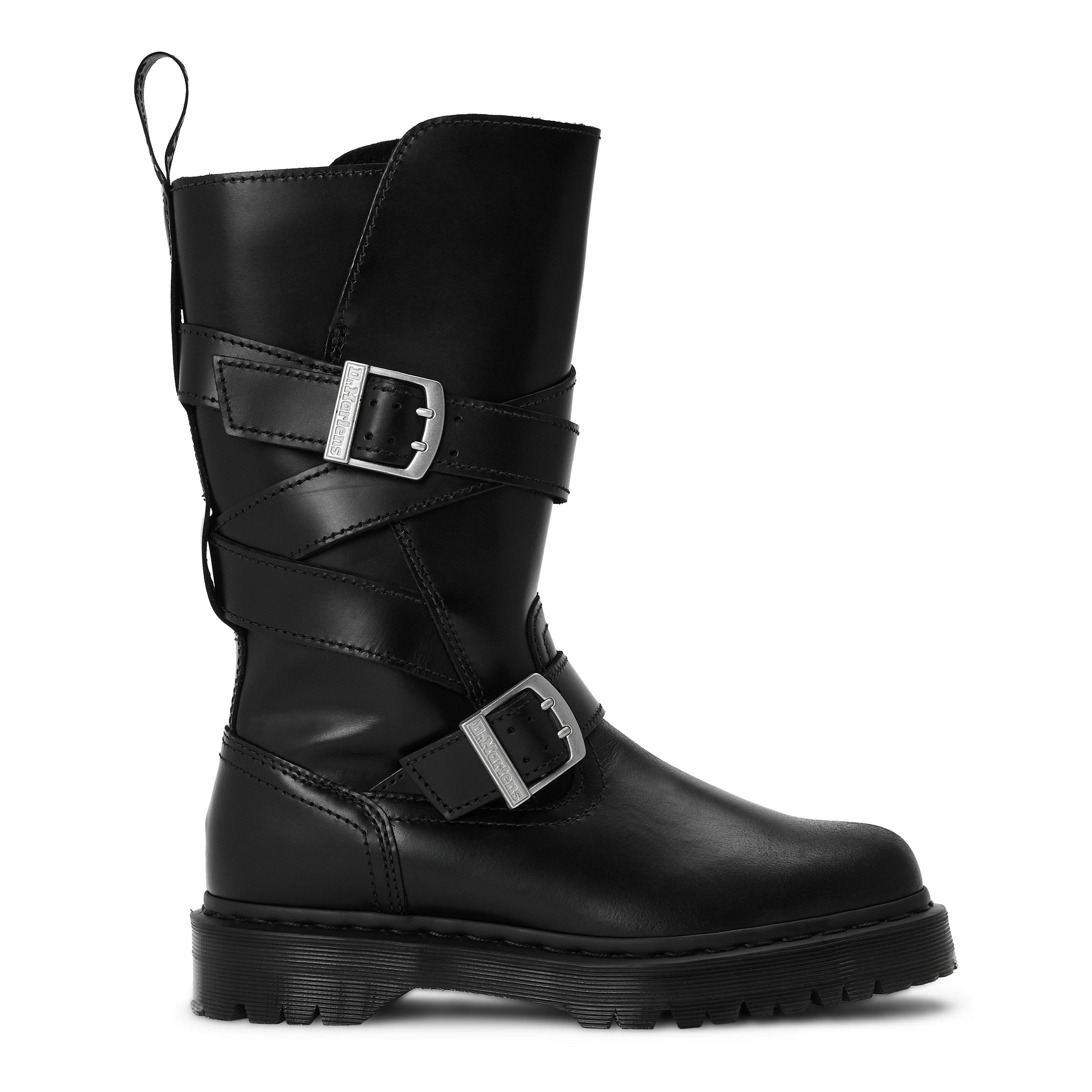 Dr Martens Women's Biker Boots - Black Orleans - Size 6 (39)