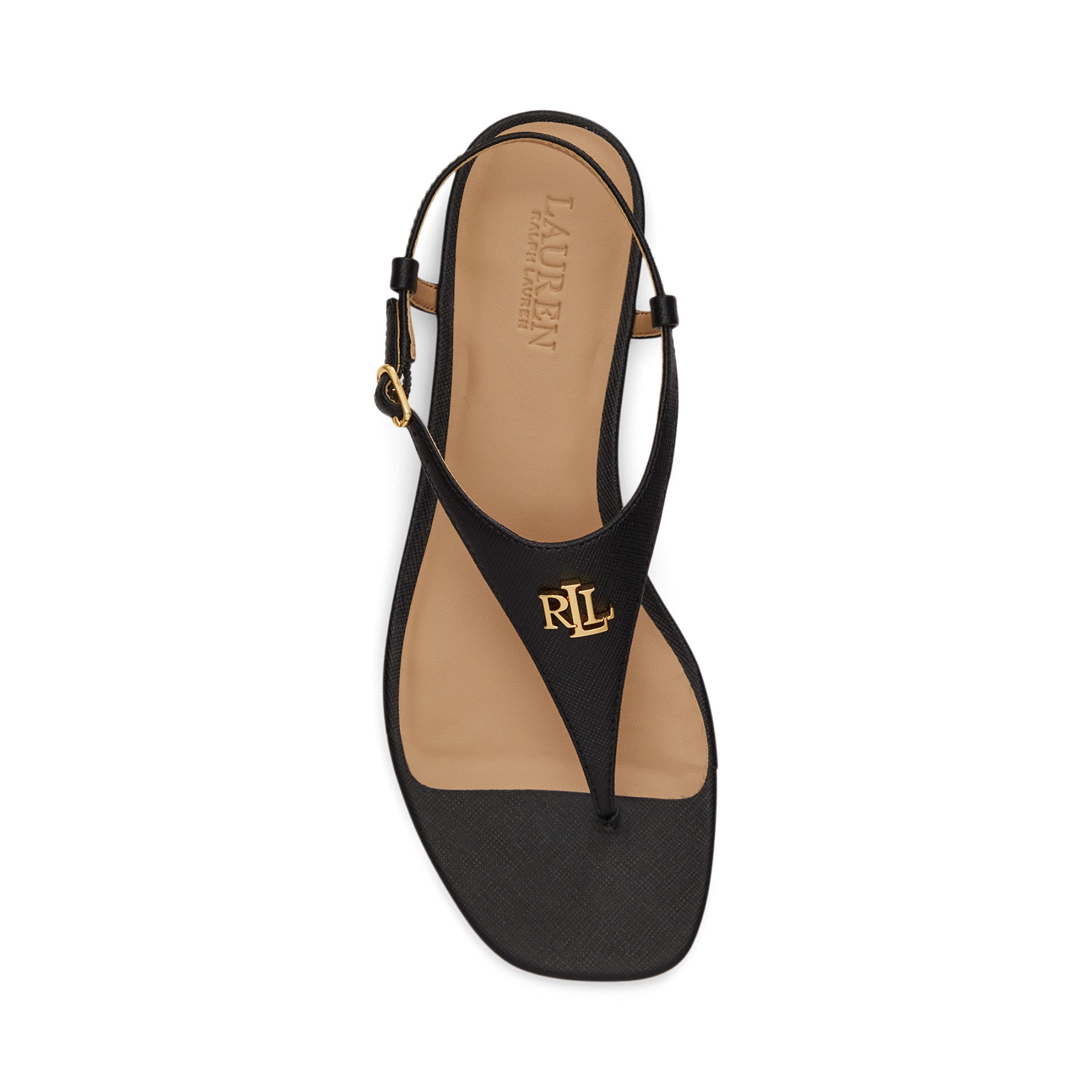 Black - Lauren by Ralph Lauren - Women's Flat Sandals - 3