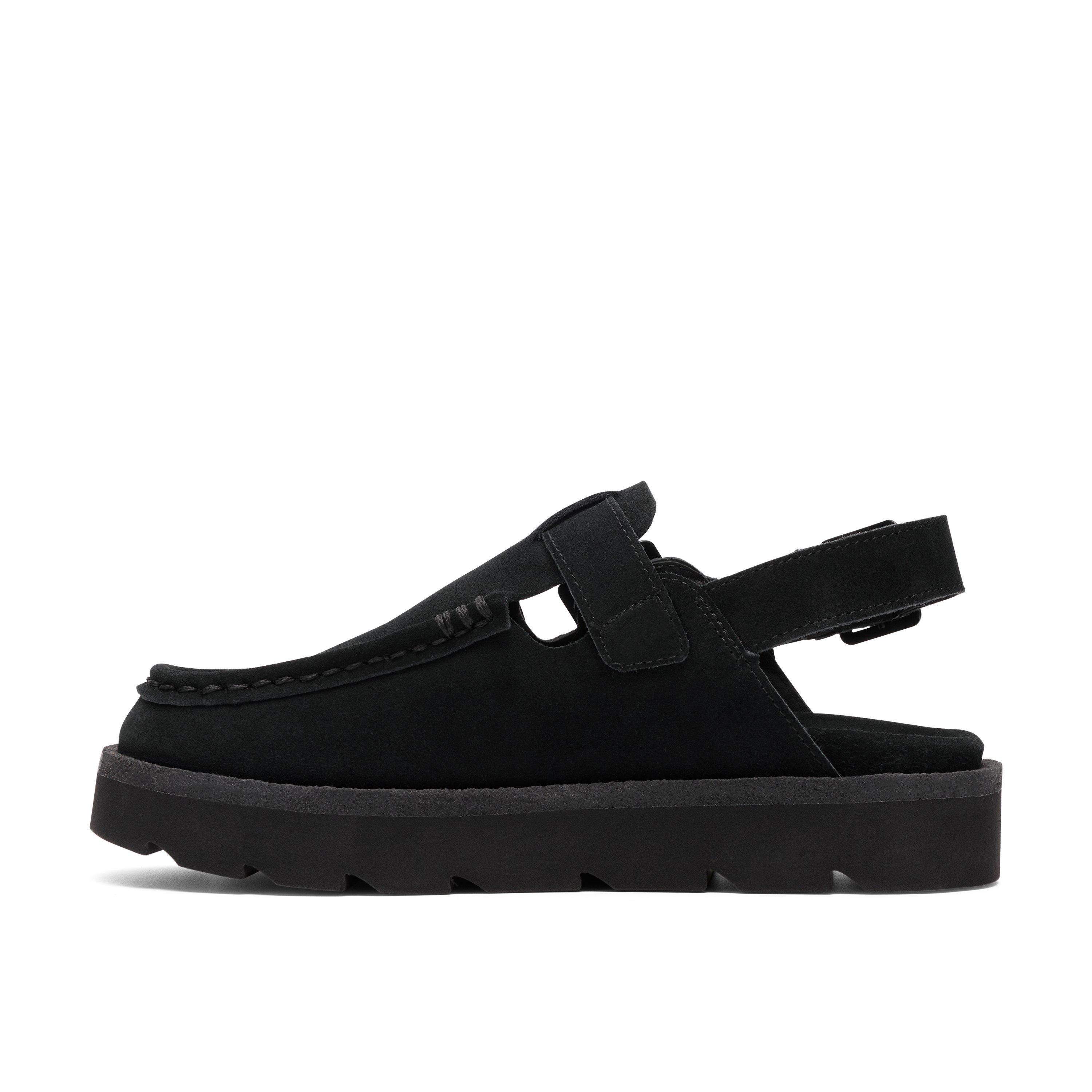 Black Suede - Clarks Originals - Women's Flat Sandals - 2