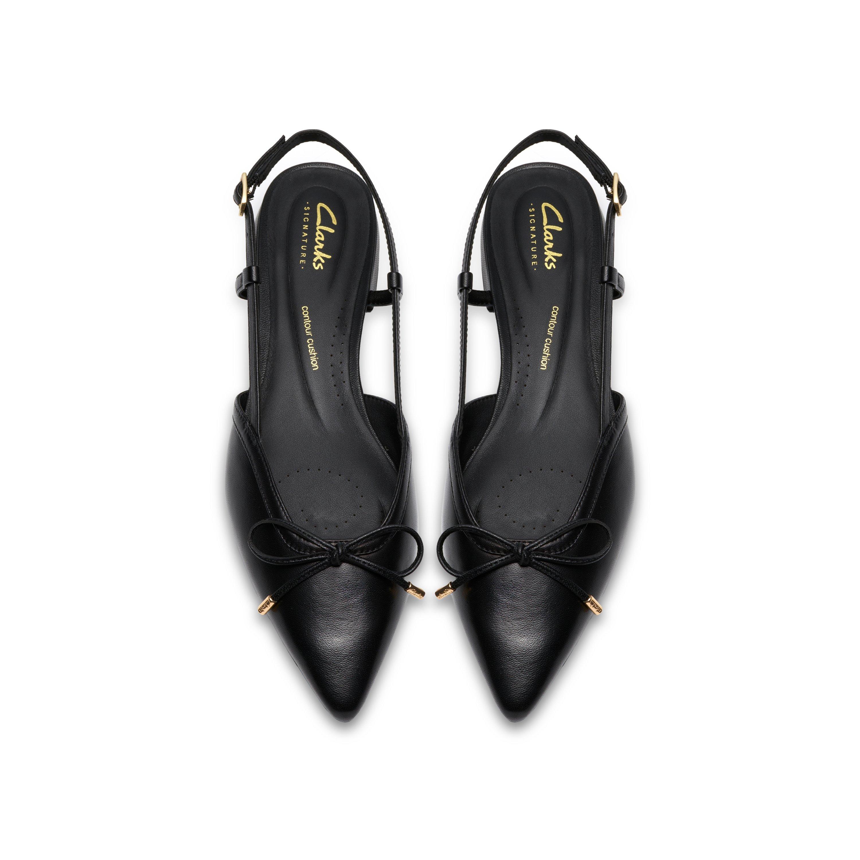 Black Leather - Clarks - Clarks Sensa 15 Bow Ld62 - 6