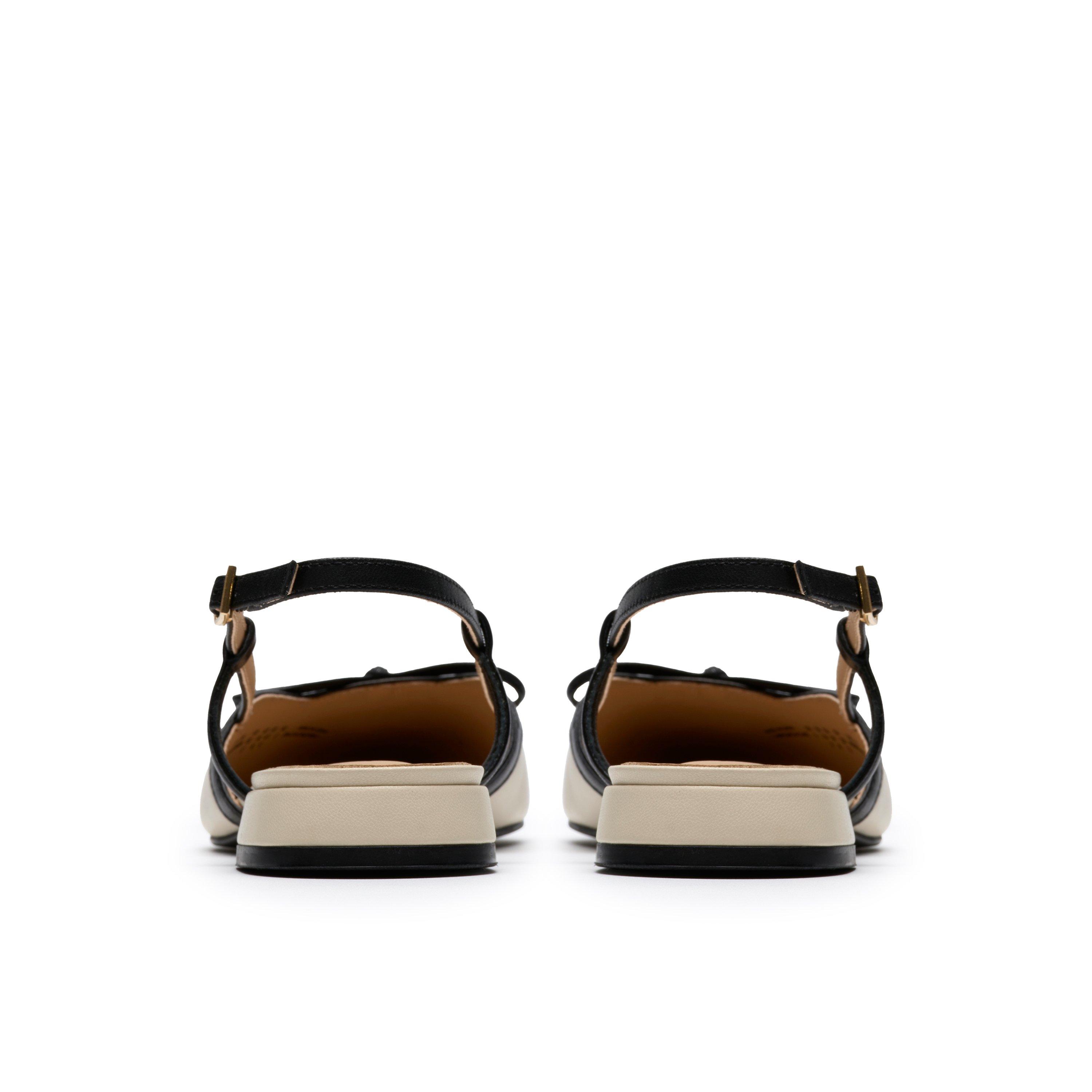 Cream Leather - Clarks - Women's Slingbacks - 5