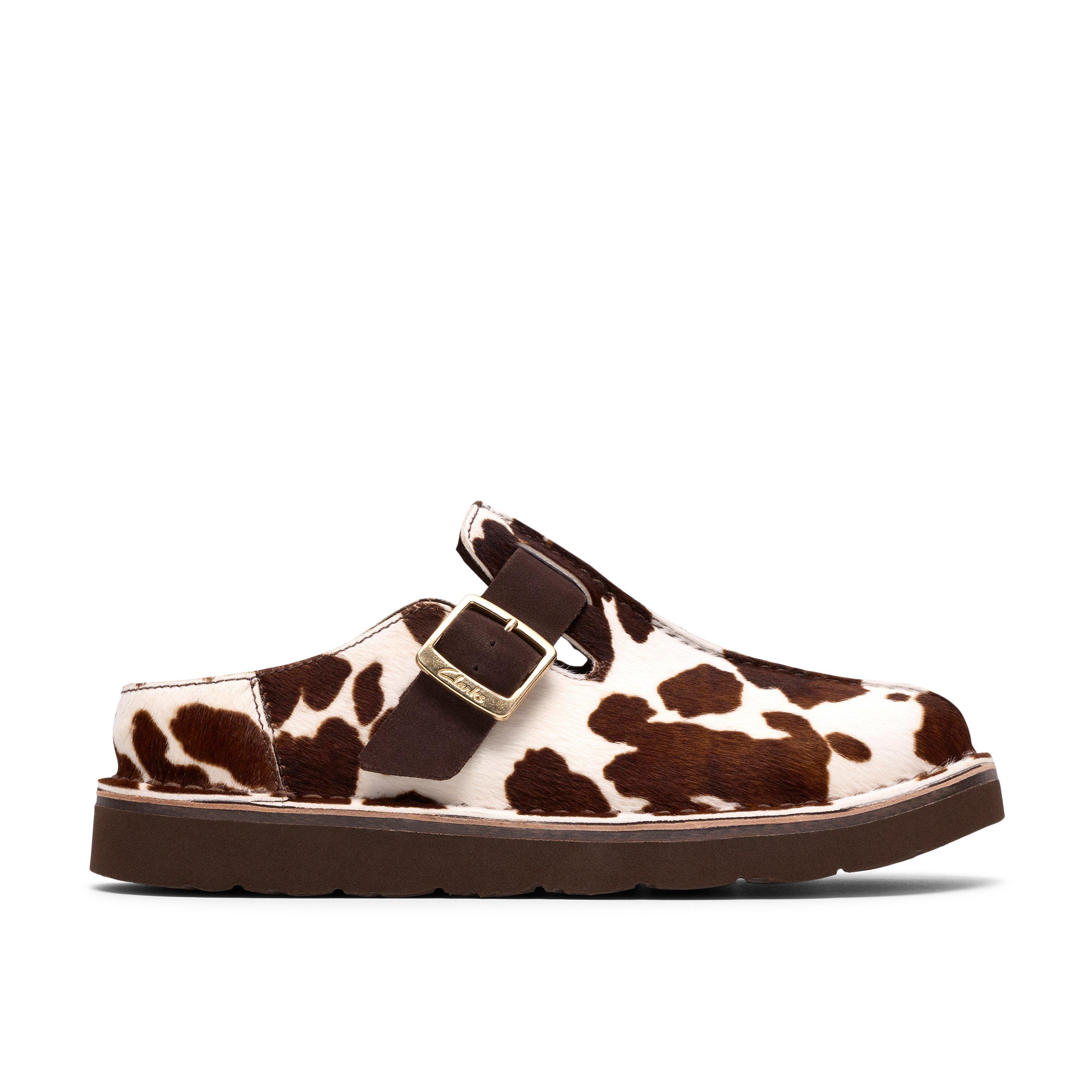 Clarks Women's Flat Mules - Cow Print - 4 (37)