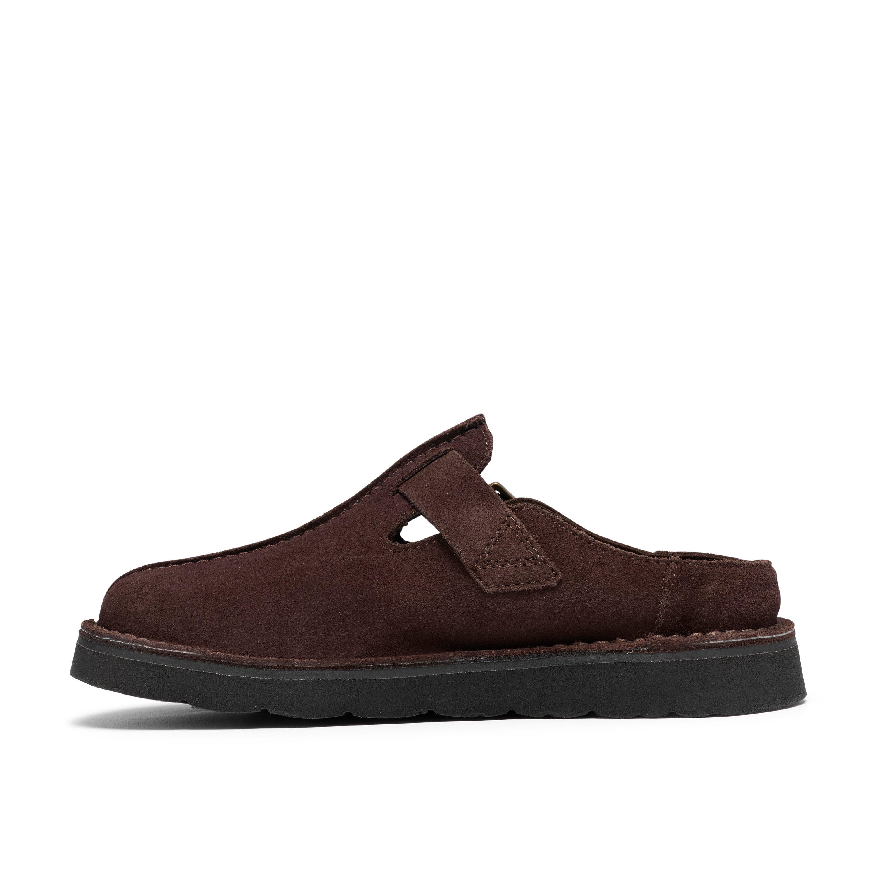 Dark Brown Sue - Clarks - Women's Flat Mules - 2