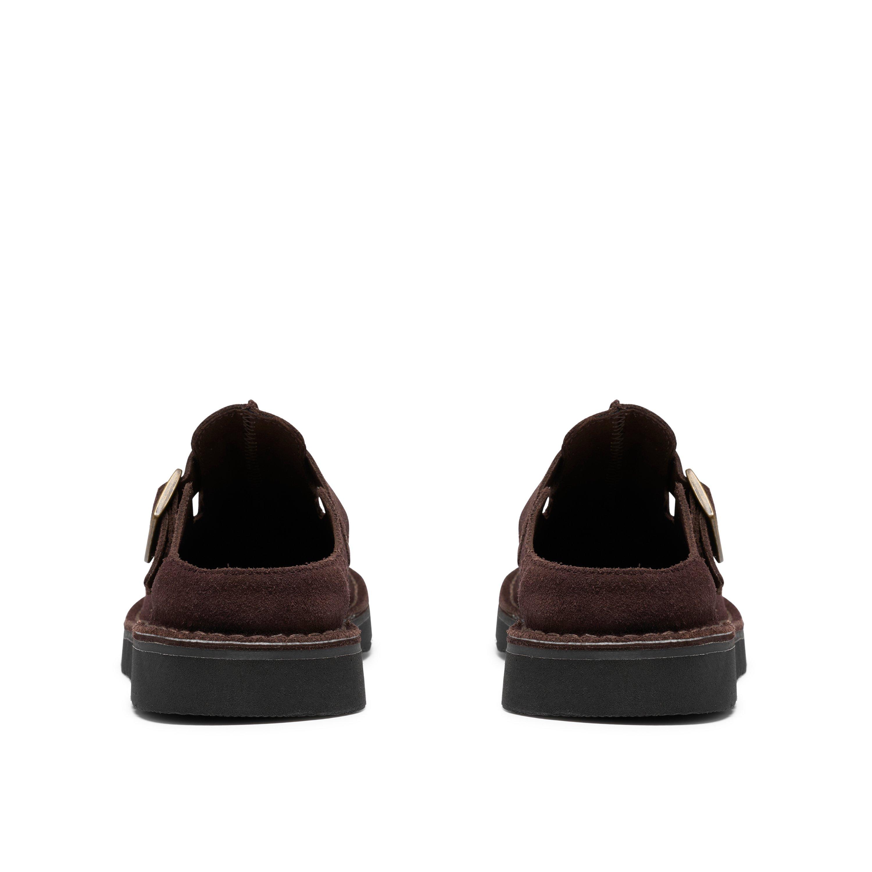 Dark Brown Sue - Clarks - Women's Flat Mules - 5