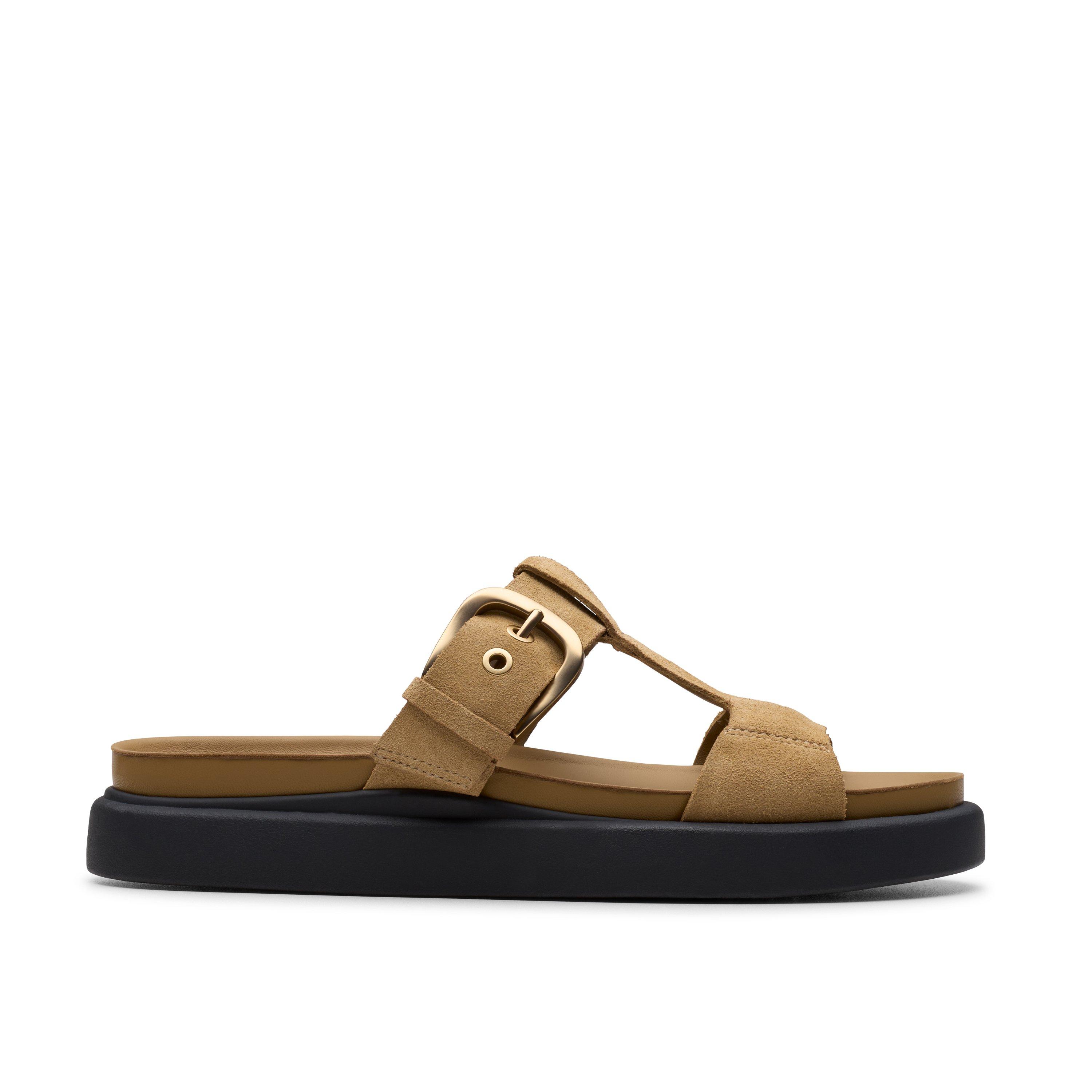 Clarks Women's Flat Mules - Warm Sand - 4 (37)