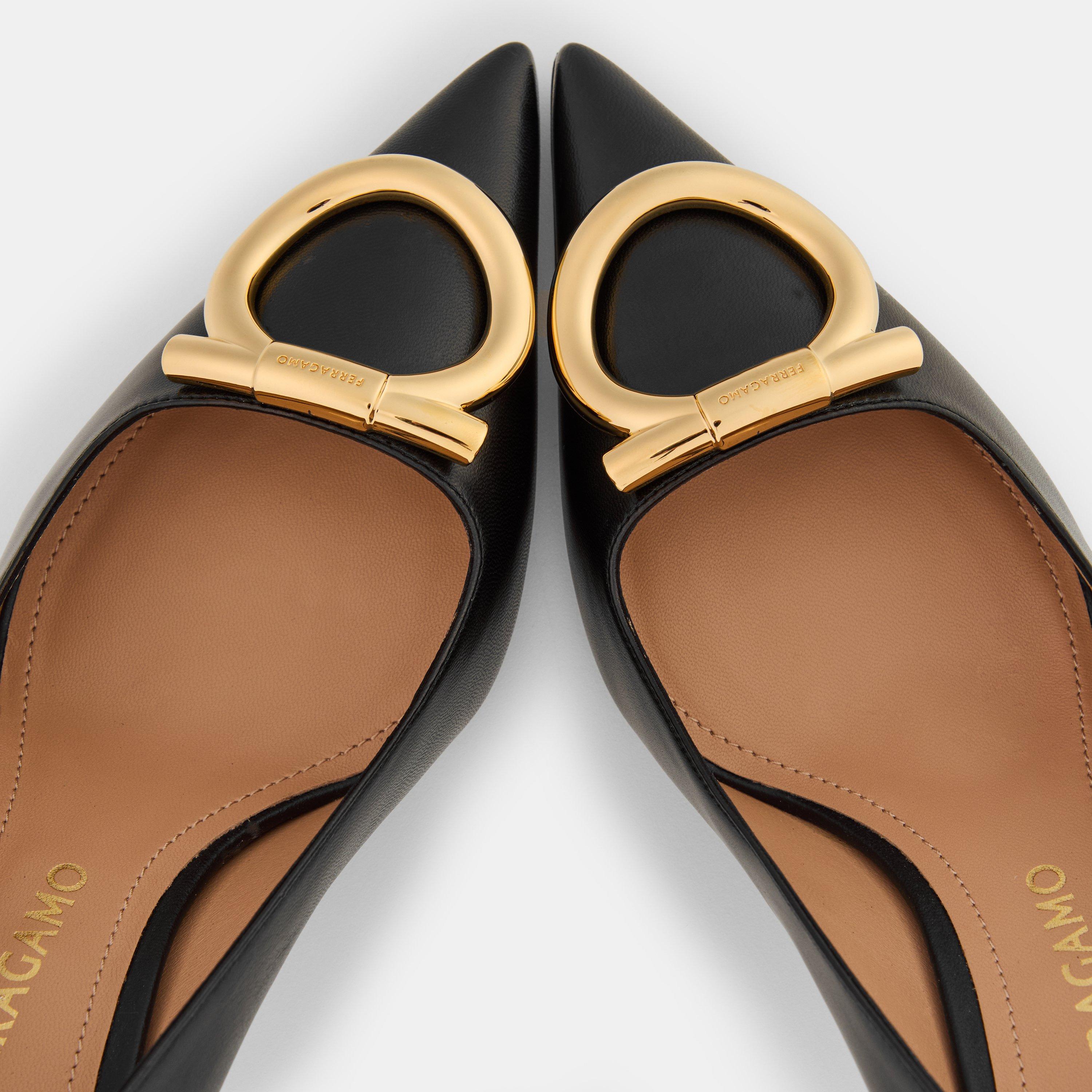 Nero - Ferragamo - Women's Lara Stiletto Court Shoes - 4