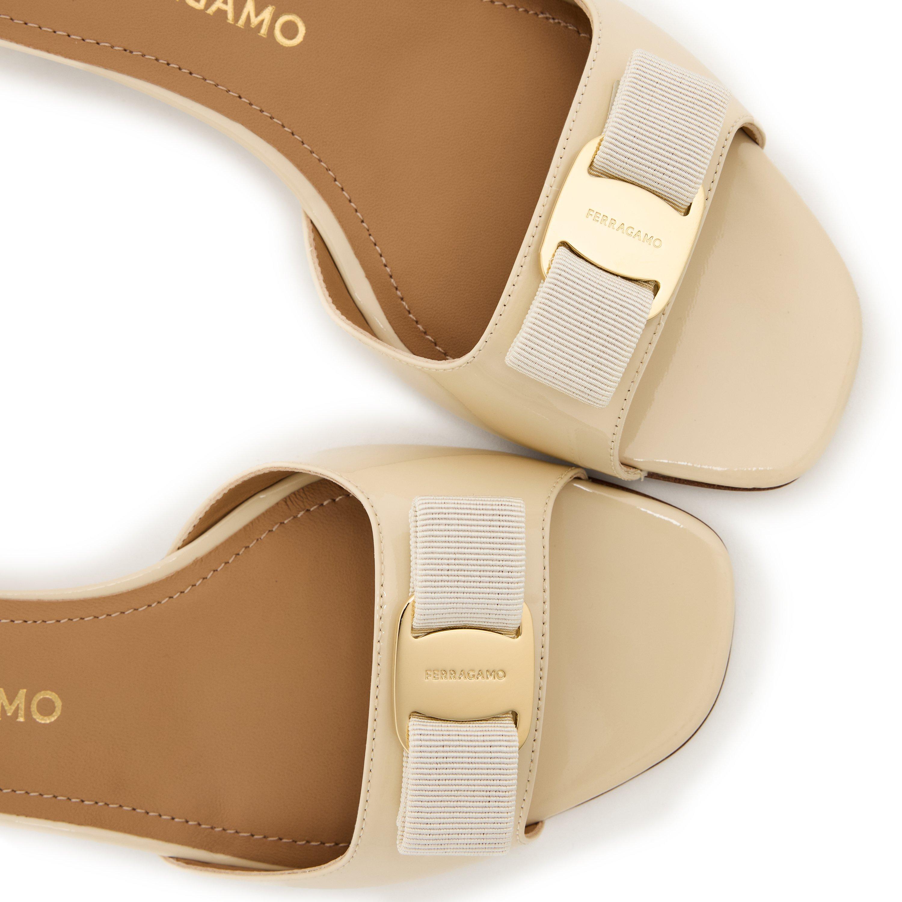 Mascarpone - Ferragamo - Women's Vanilla Block Heel Court Shoes - 4