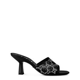 Gucci Gg Mid-Heel Slide Sandals