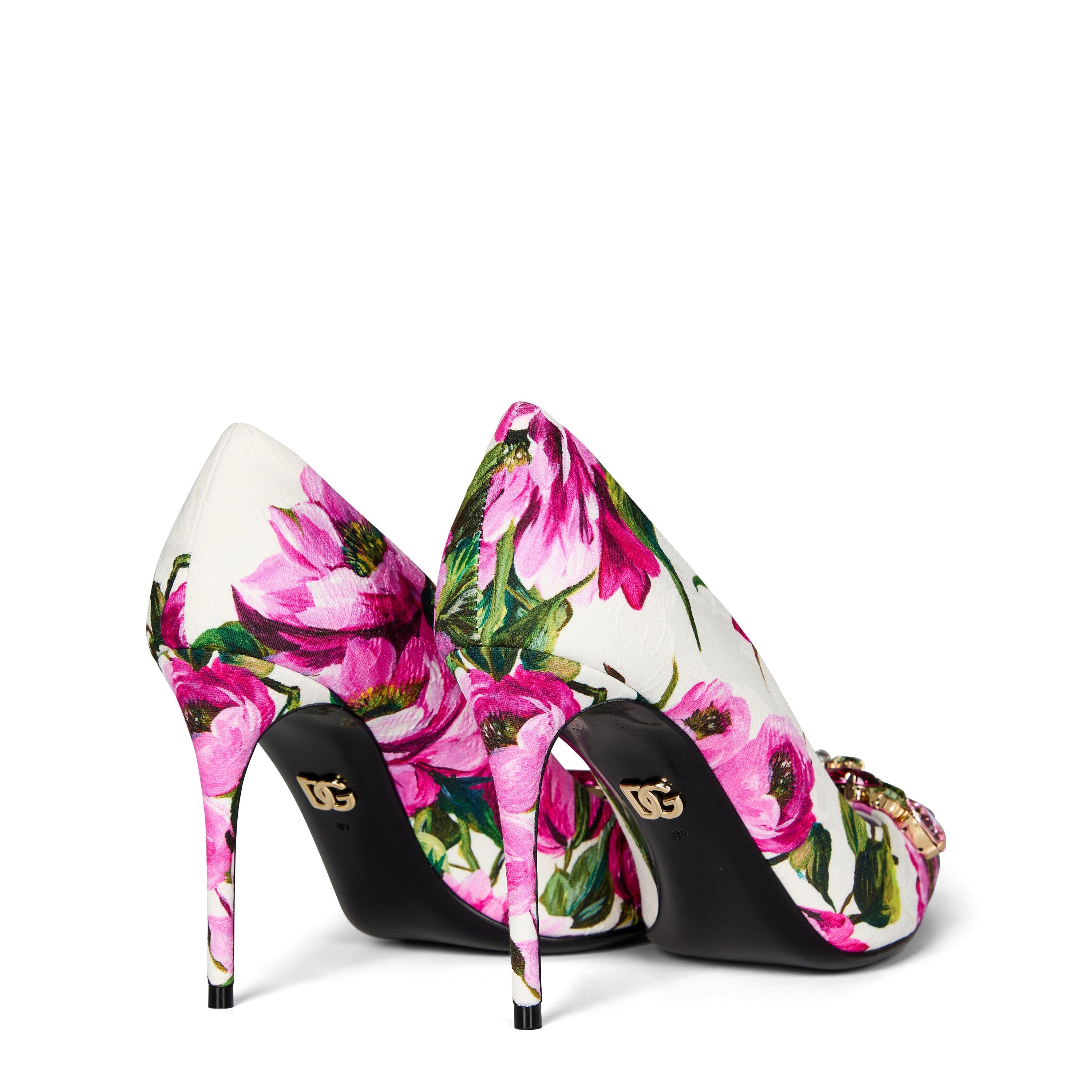 Peonie Fuxia - Dolce and Gabbana - Floral Stiletto Heels - 4