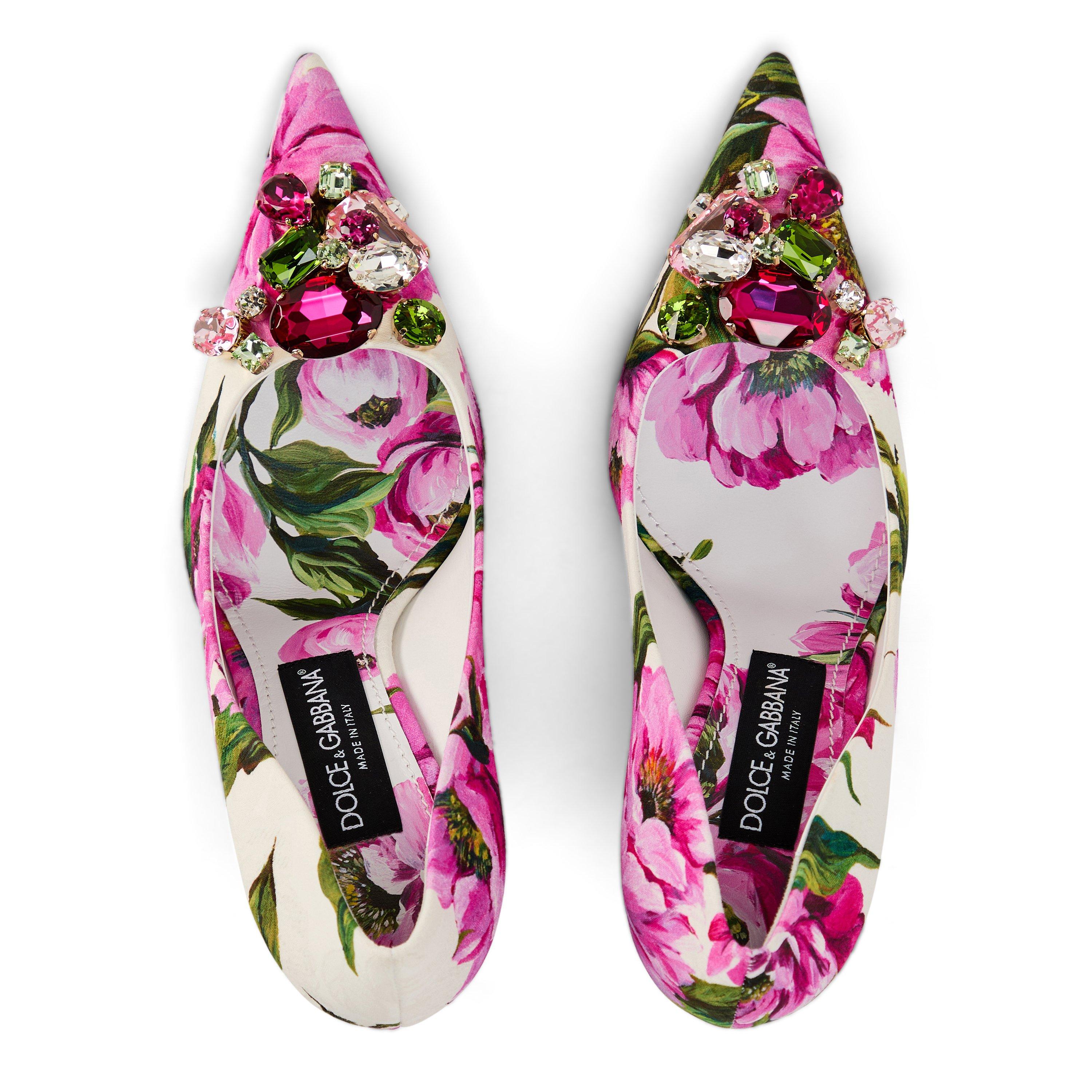 Peonie Fuxia - Dolce and Gabbana - Floral Stiletto Heels - 5