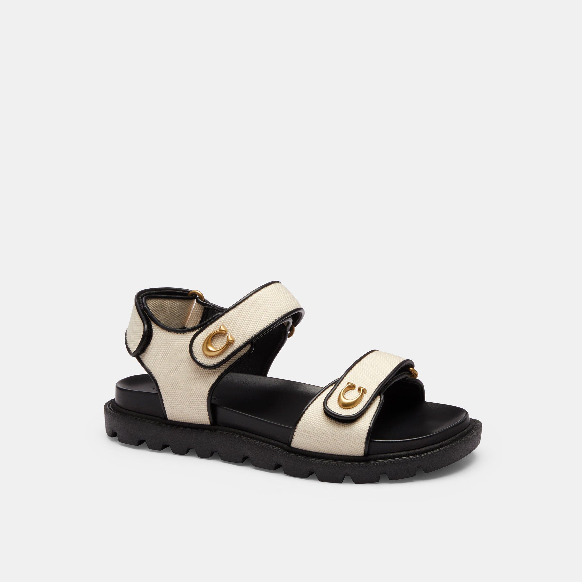 Chalk/Black - Coach - Coach Brynn Sandal Ld62 - 1