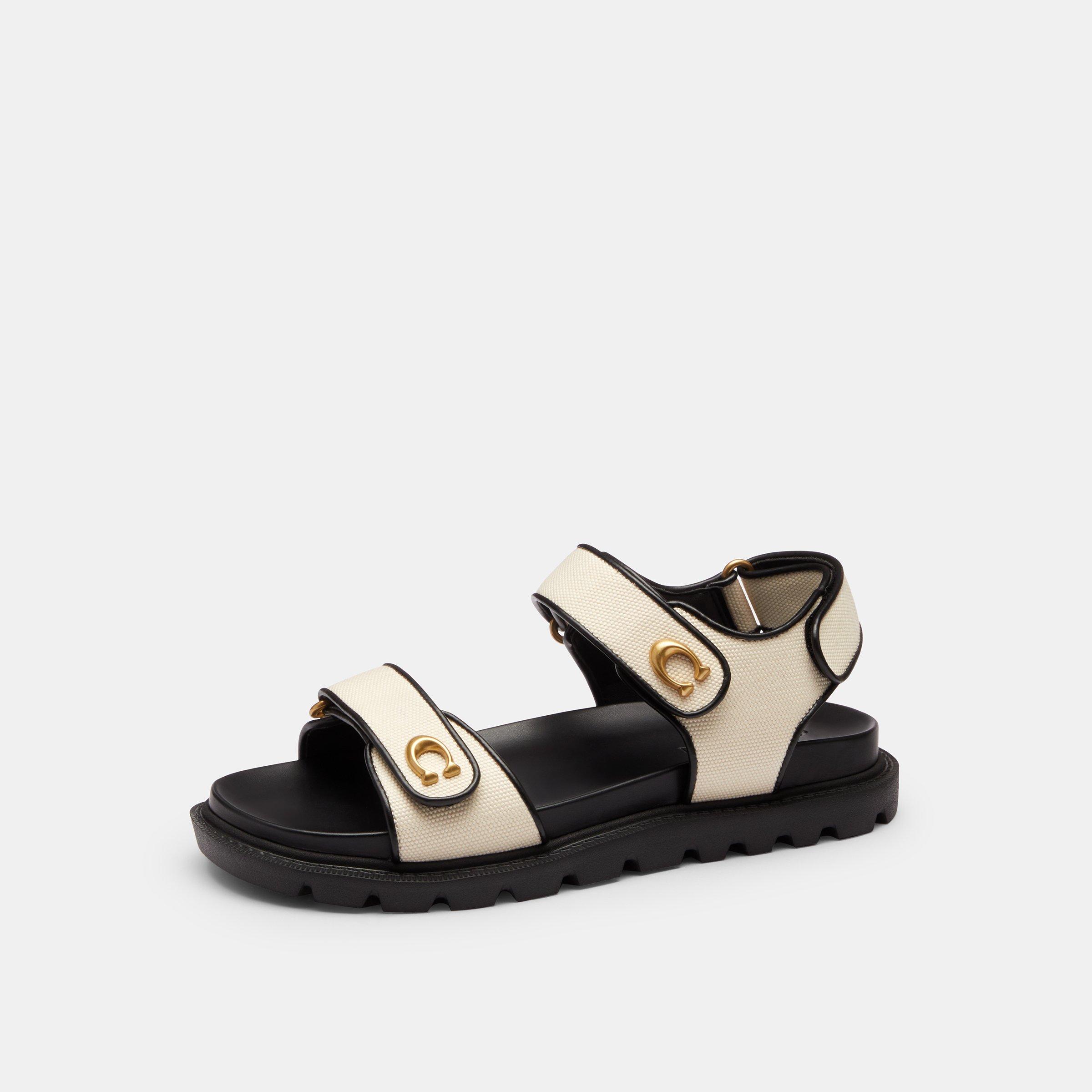 Chalk/Black - Coach - Coach Brynn Sandal Ld62 - 2
