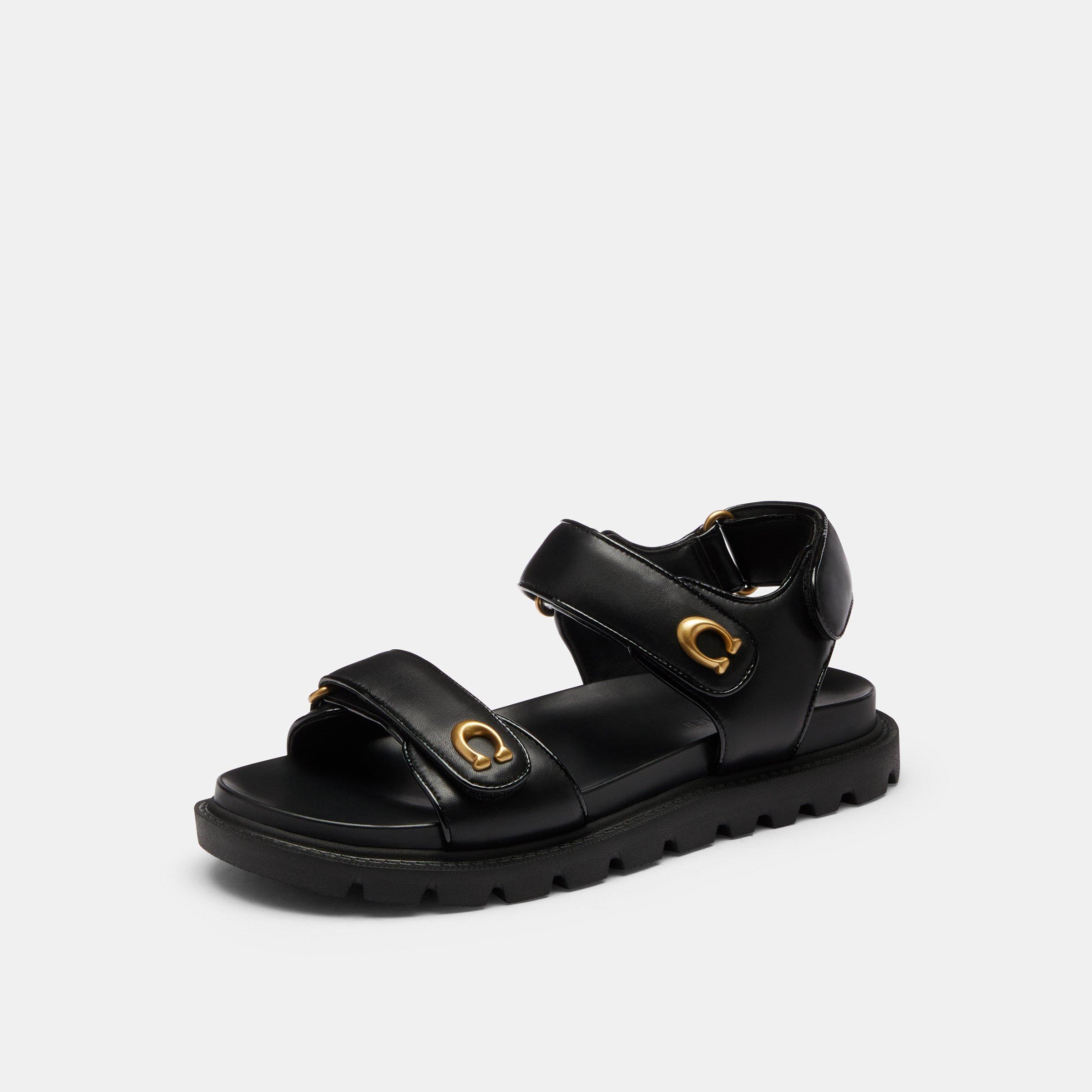 Black Leather - Coach - Coach Brynn Sandal Ld62 - 2