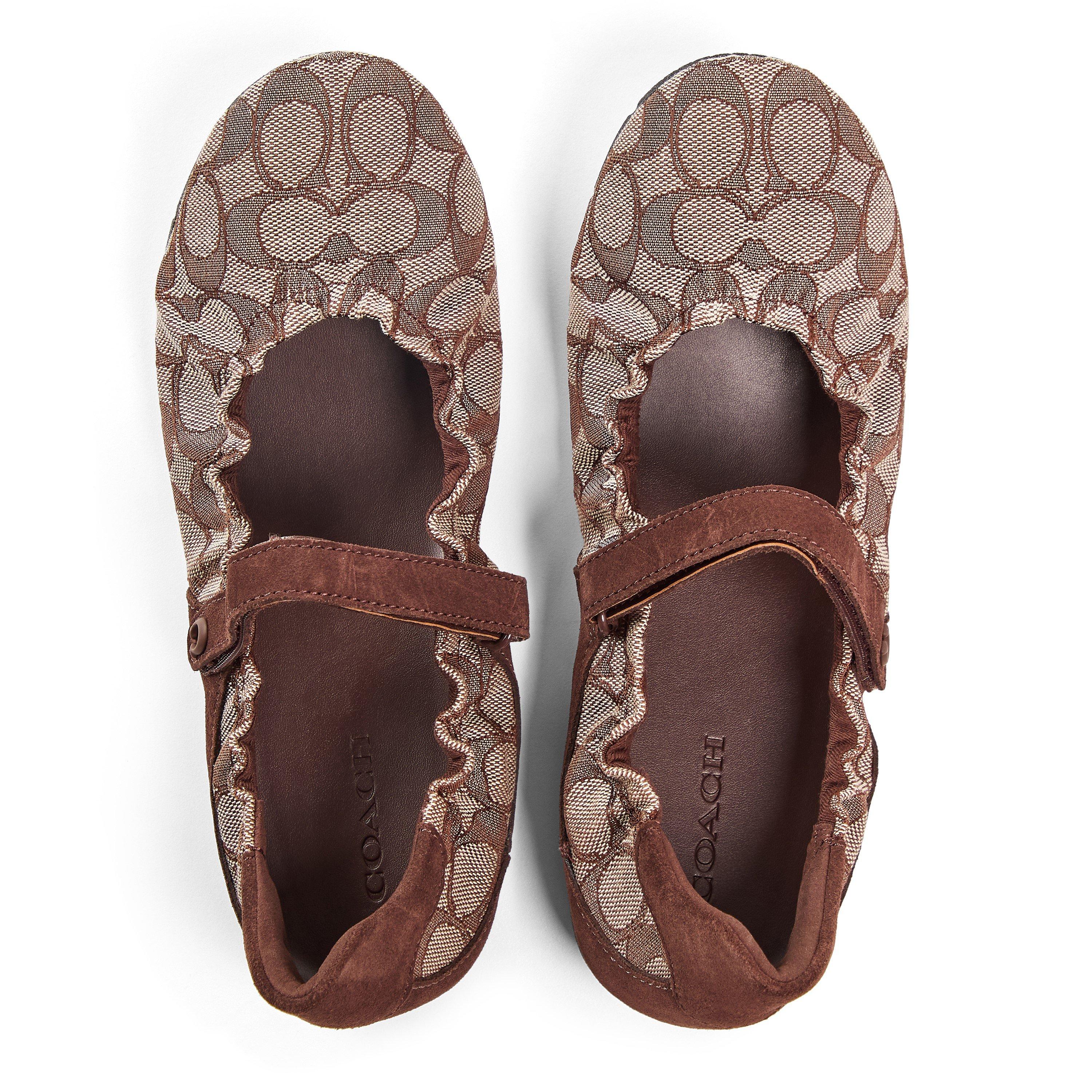 Brown Signature - Coach - Women's Ballet Pumps - 4