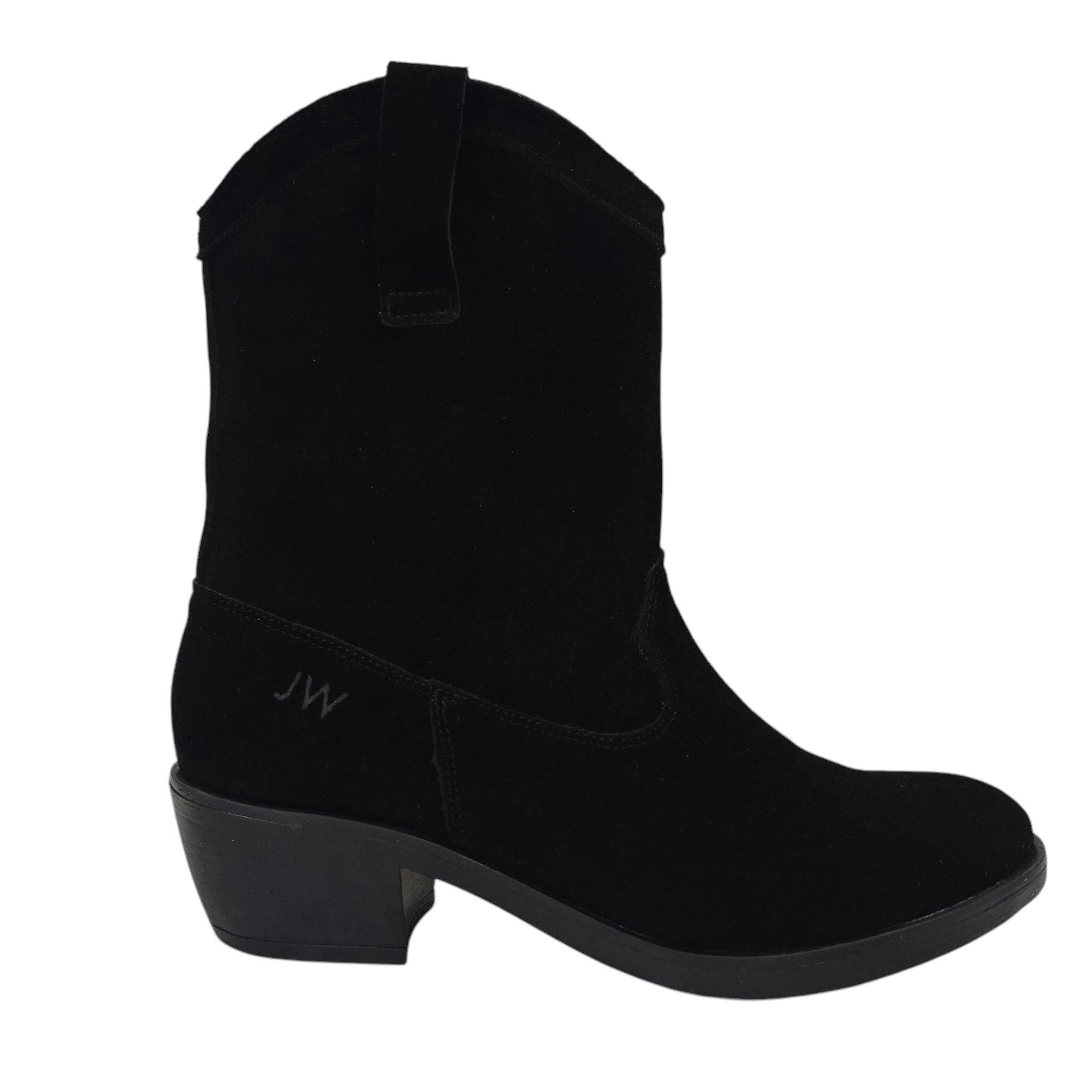 Black - Jack Wills - Women's JW Dalida Suede Calf Chunky Heel Hiker Boots - 1