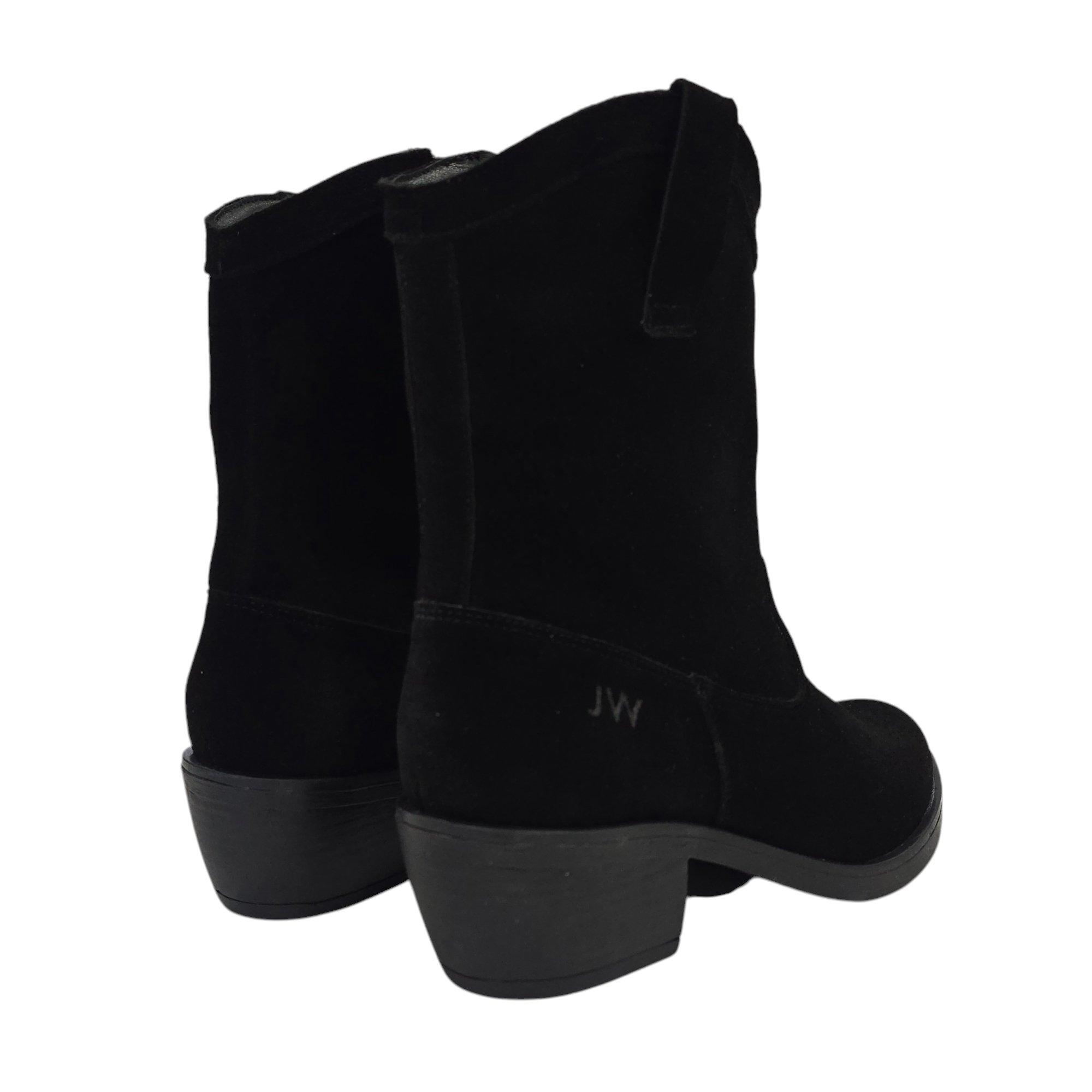 Crna - Jack Wills - JW Dalida Suede Calf Chunky Heel Hiker Boots - 4