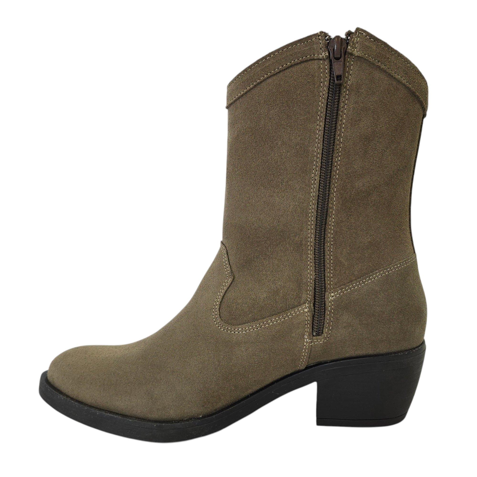Taupe - Jack Wills - Women's JW Dalida Suede Calf Chunky Heel Hiker Boots - 2